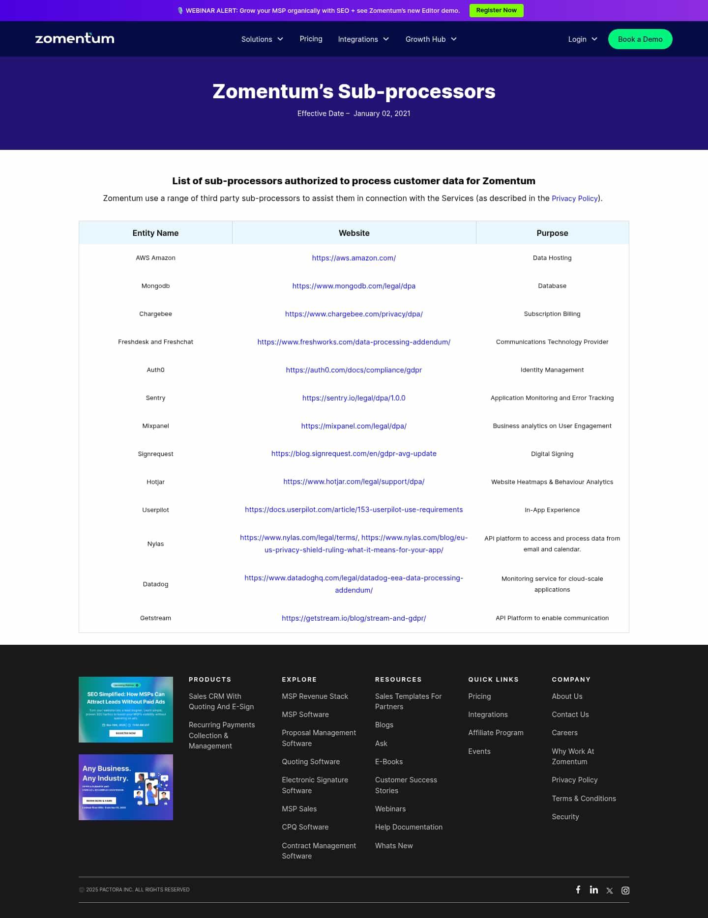 Latest website image capture