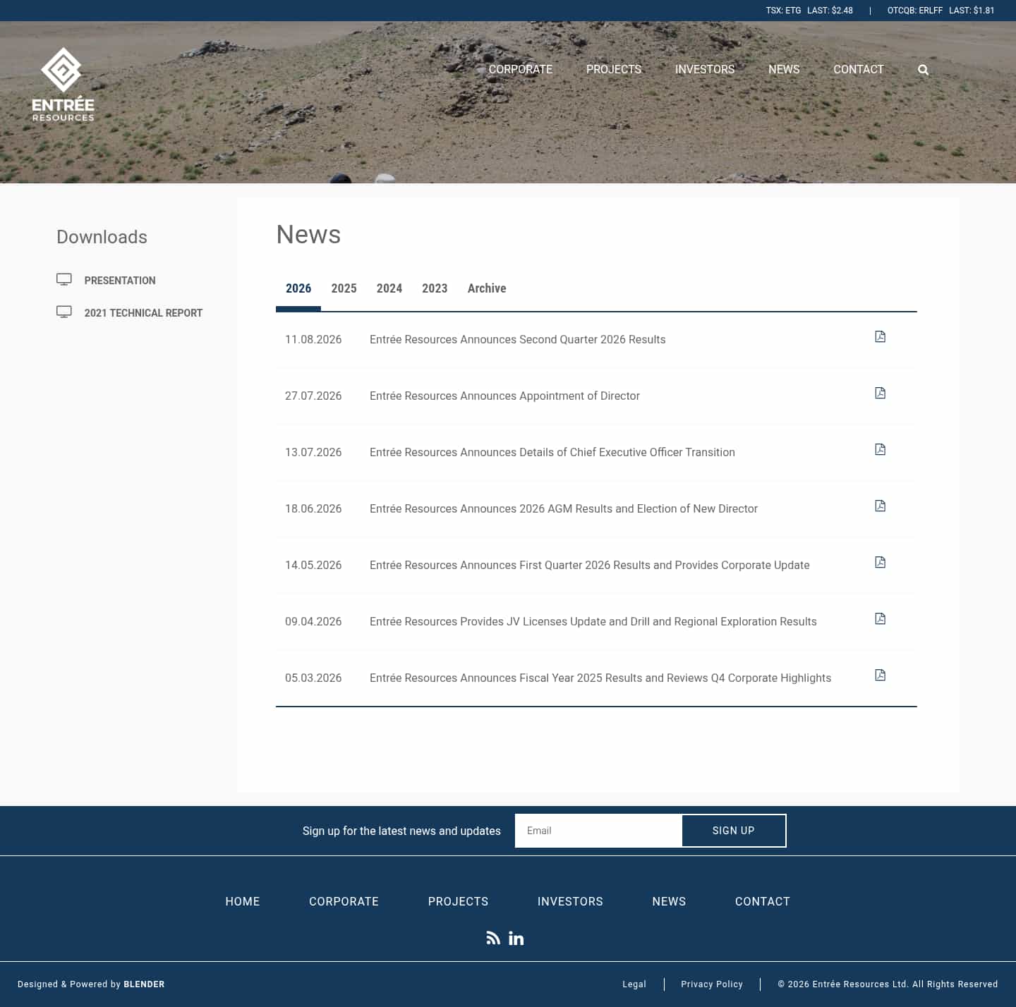 Latest website image capture