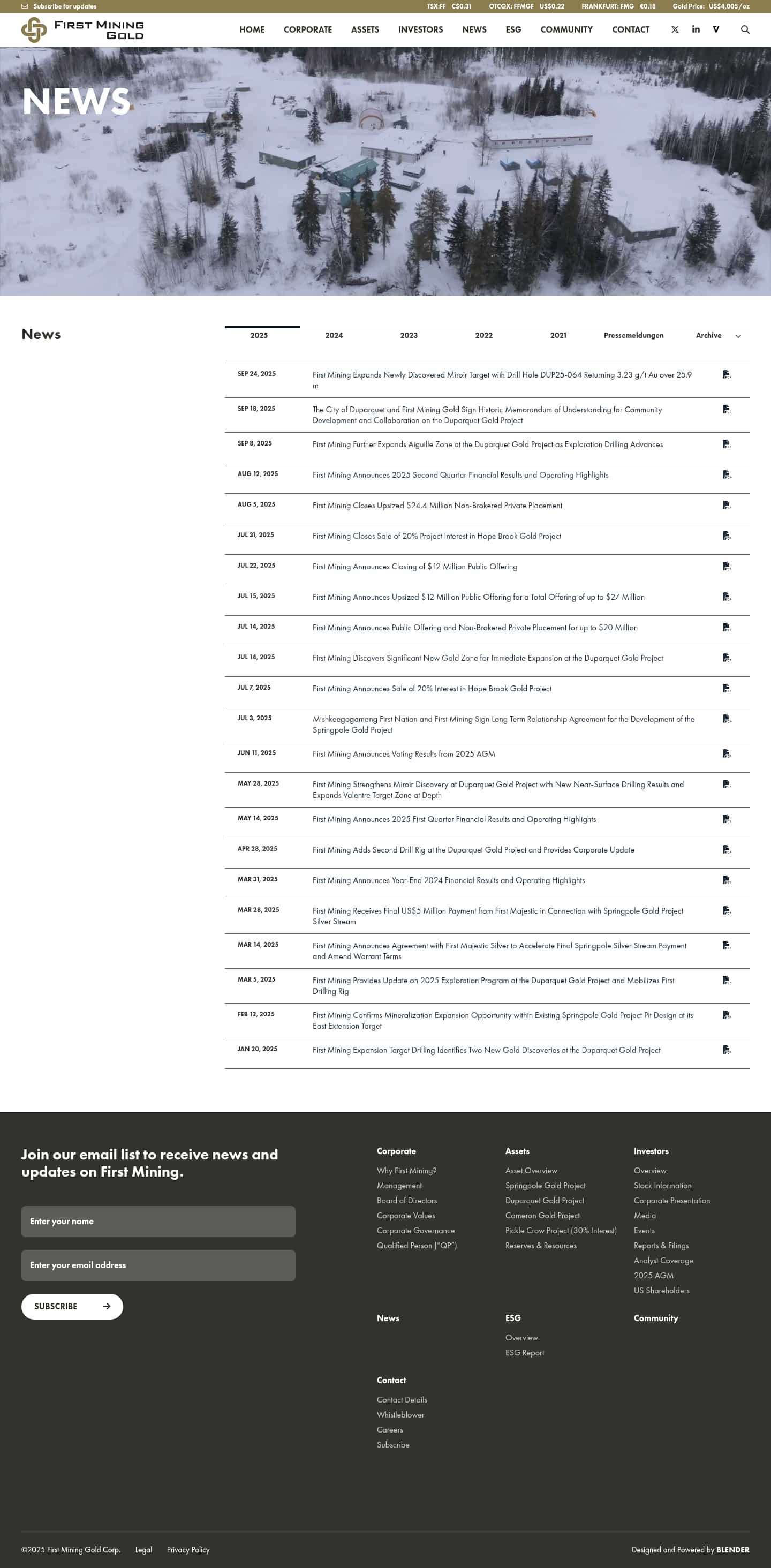 Latest website image capture