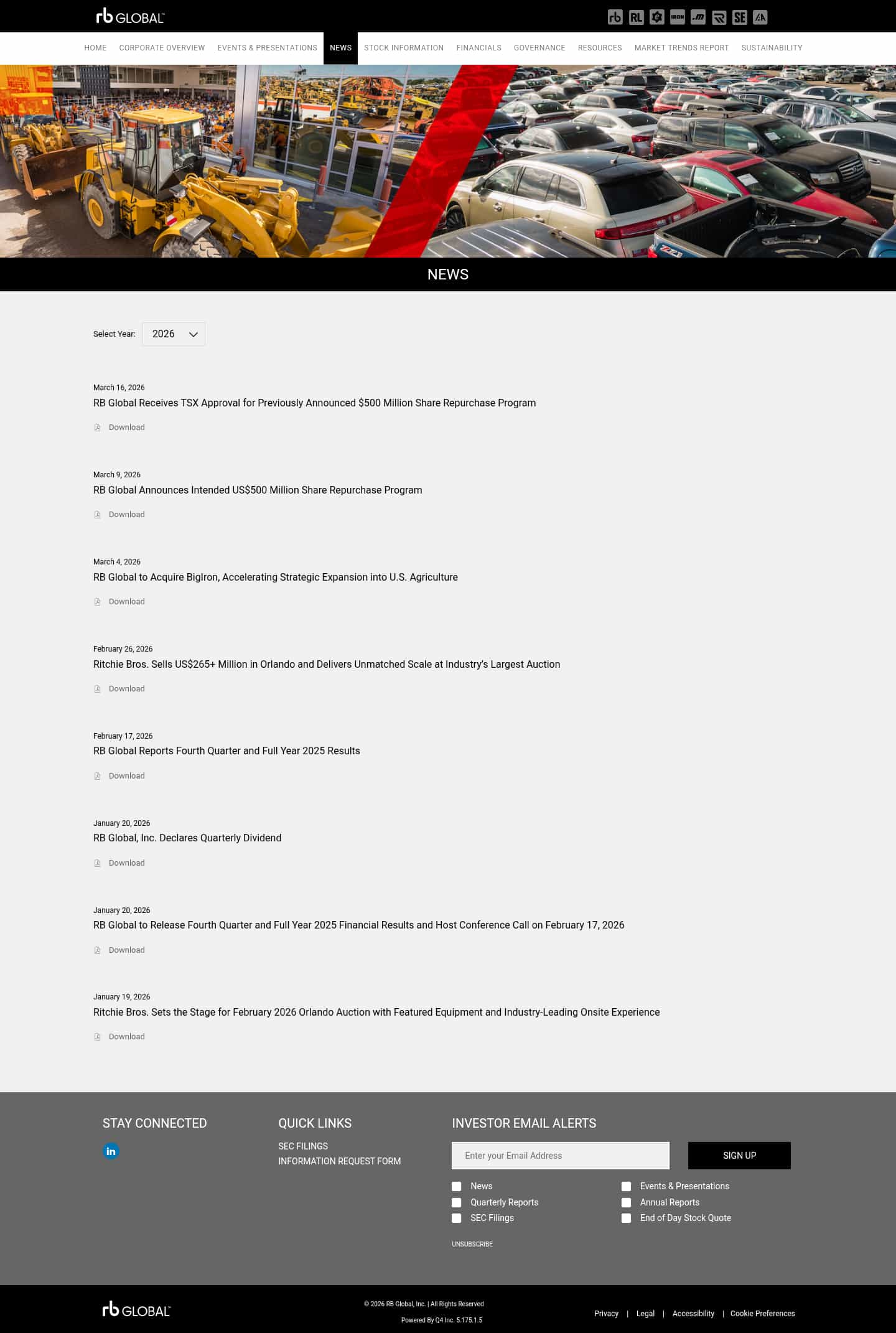 Latest website image capture