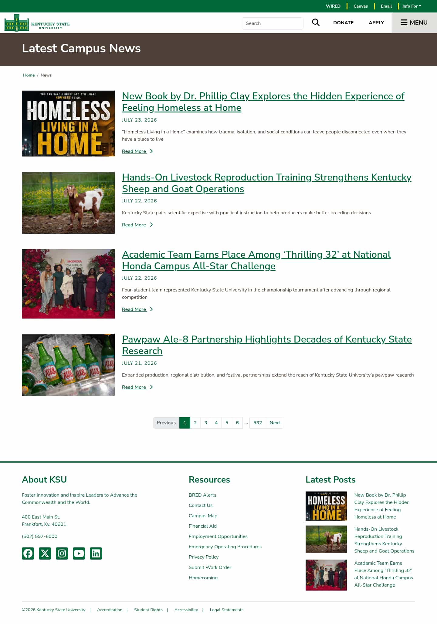 Latest website image capture