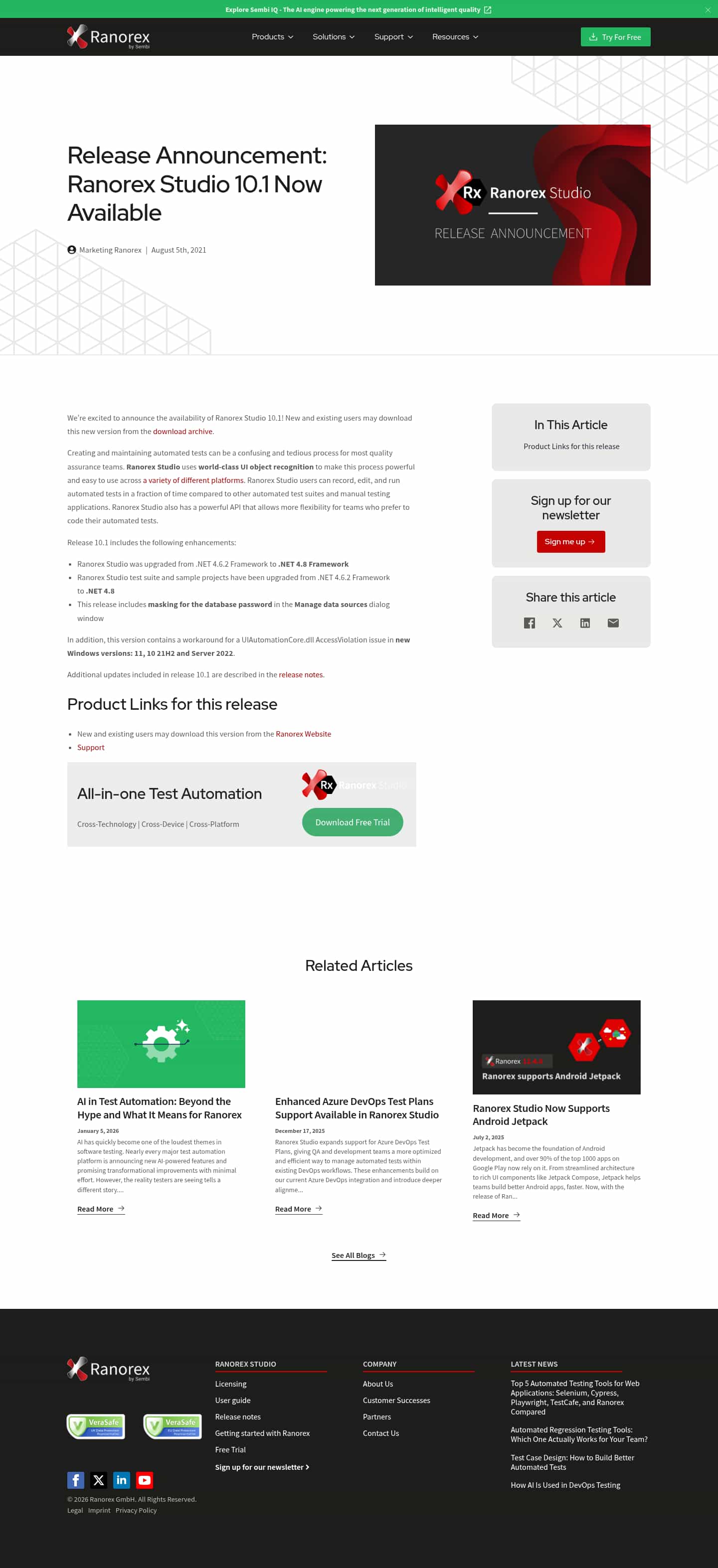 Latest website image capture