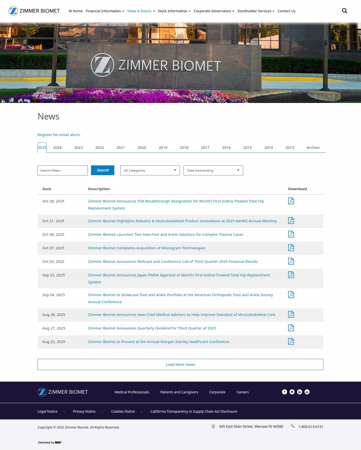 Latest website image capture