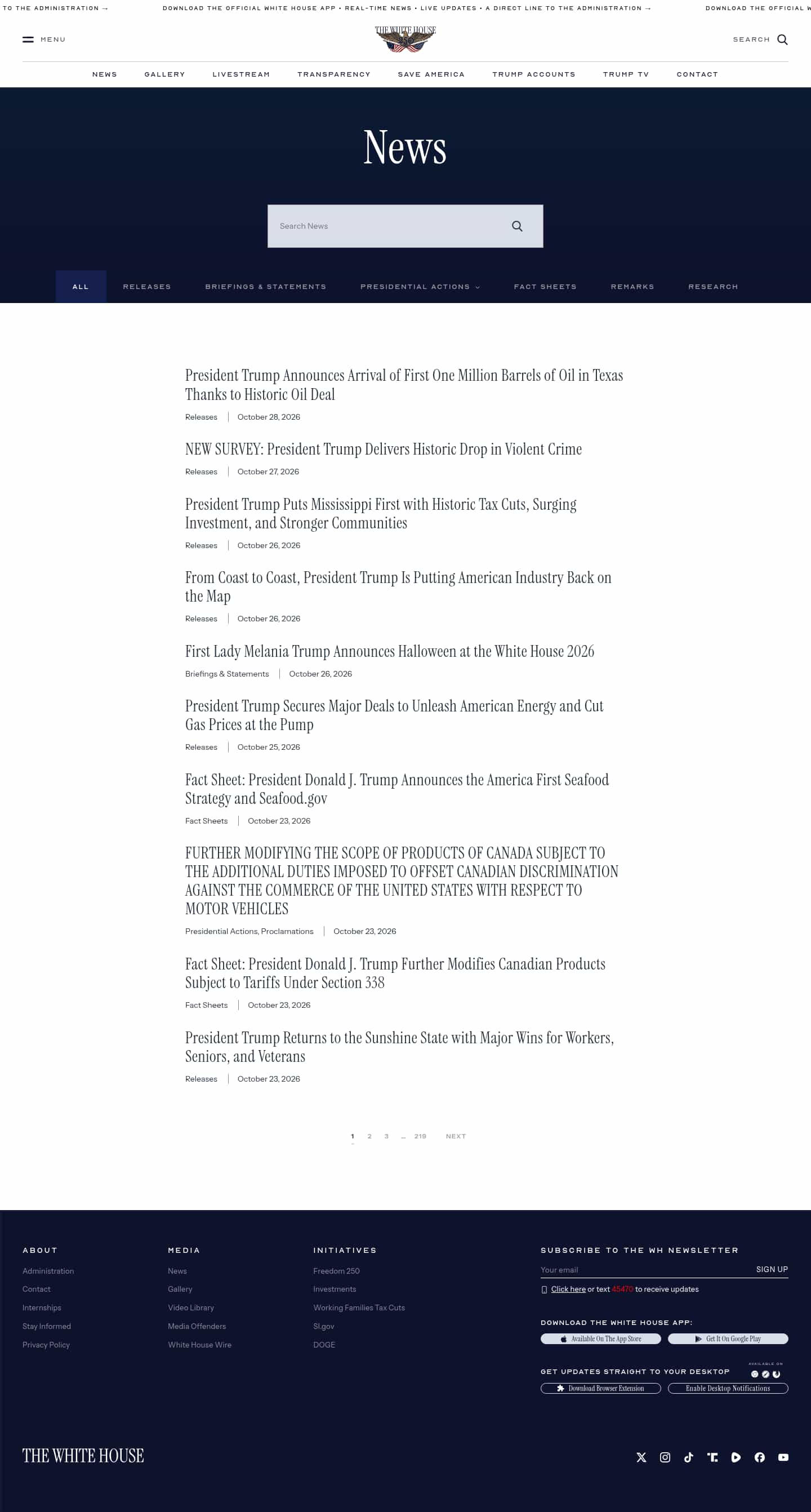 Latest website image capture