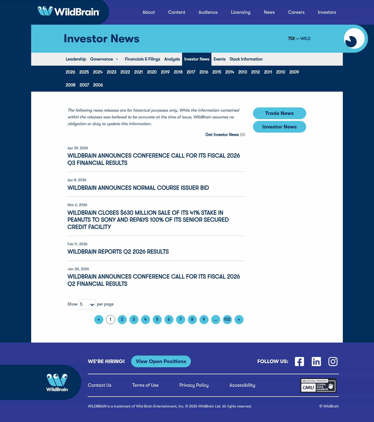 Latest website image capture
