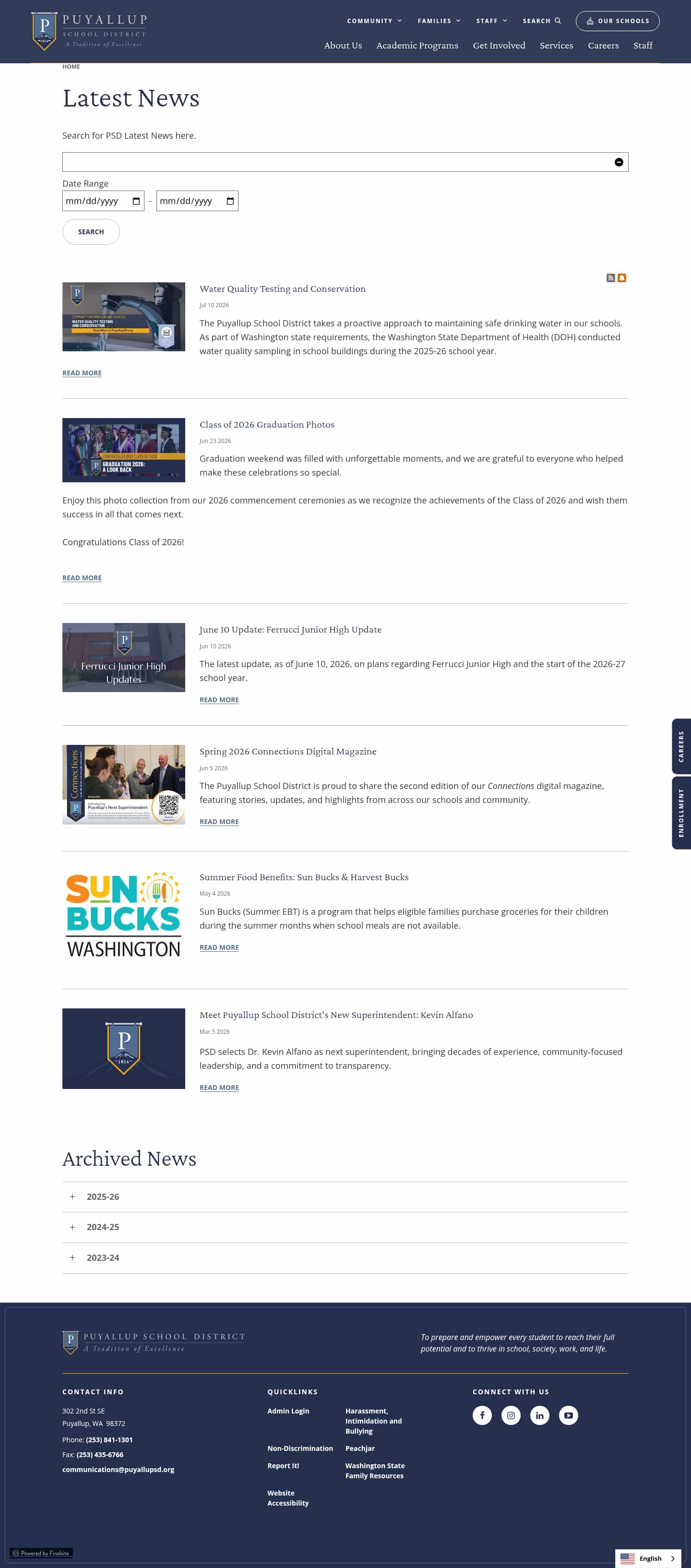 Latest website image capture