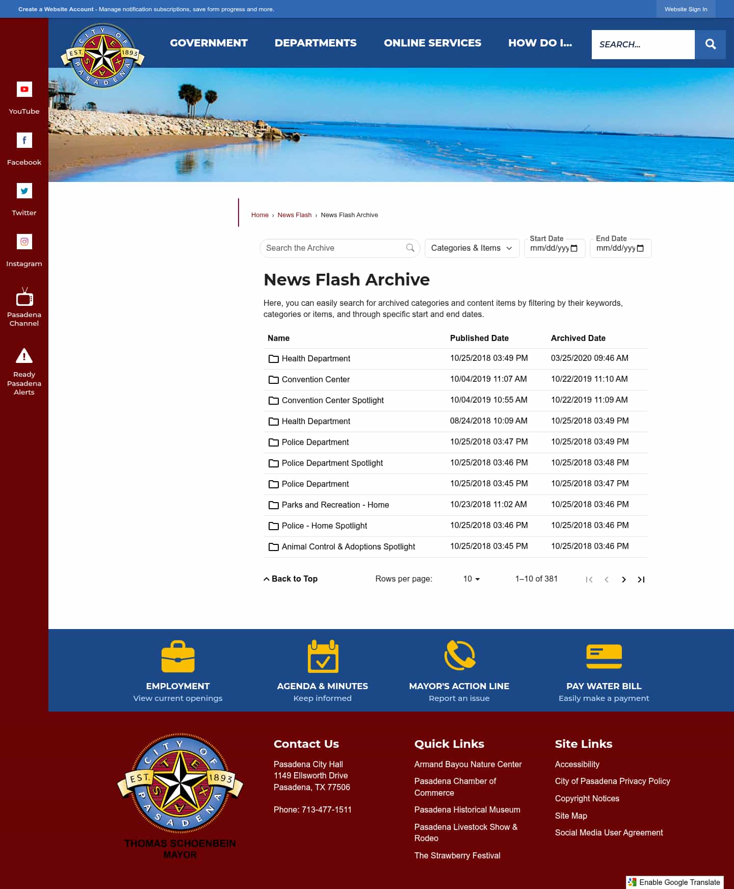 Latest website image capture