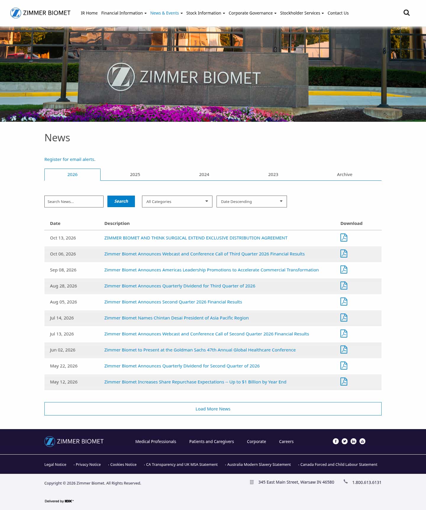 Latest website image capture