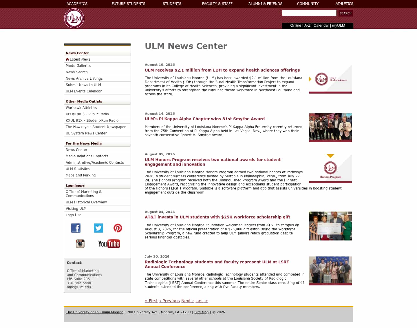Latest website image capture