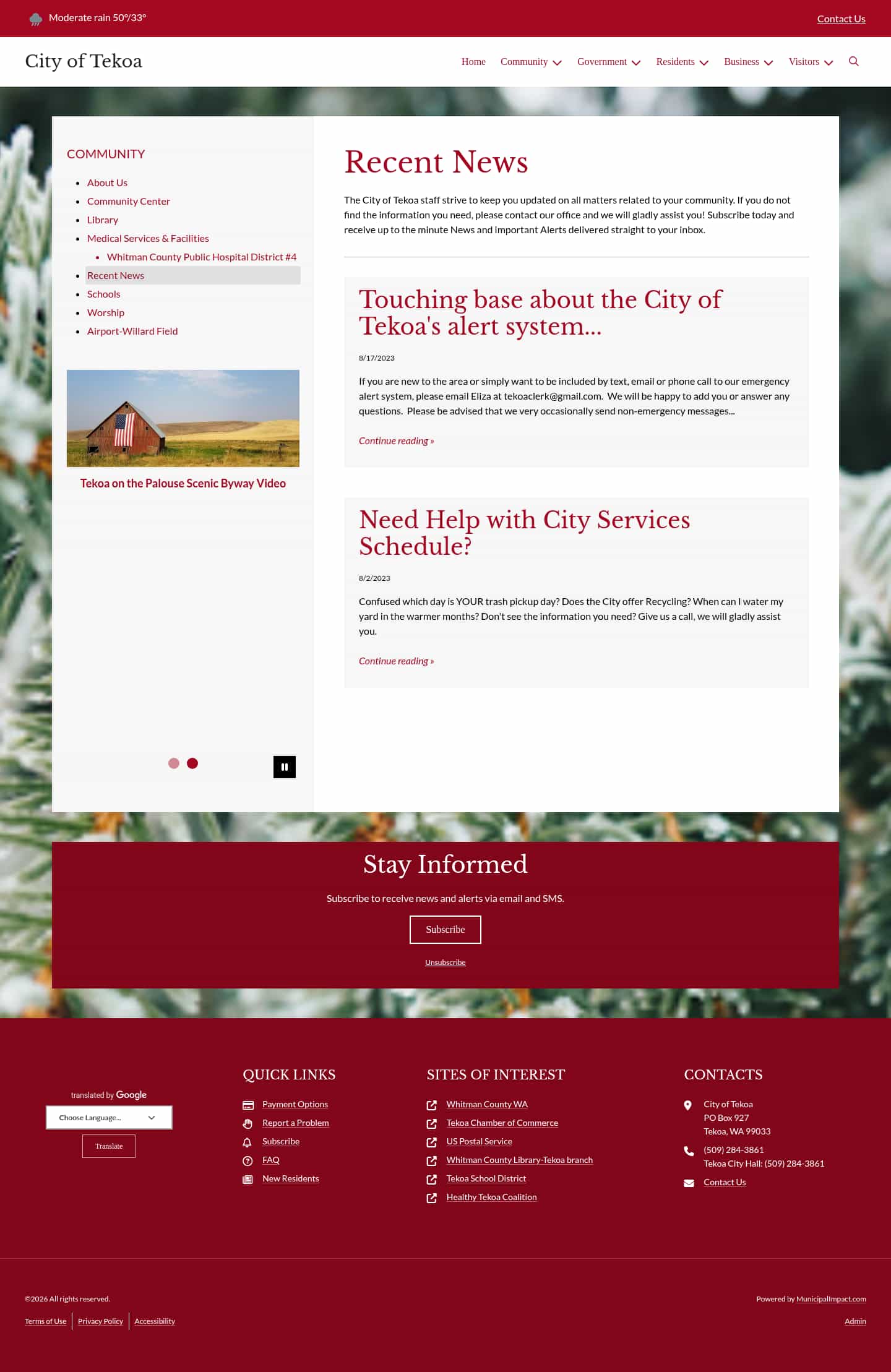 Latest website image capture