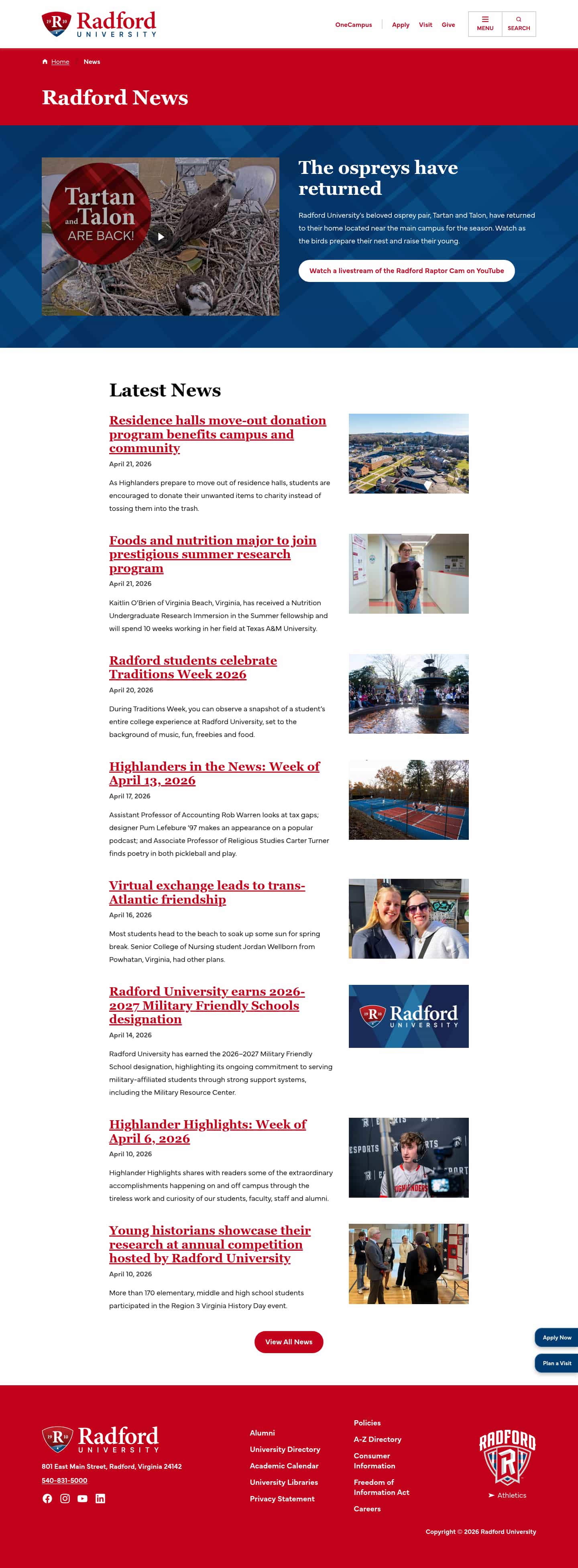 Latest website image capture