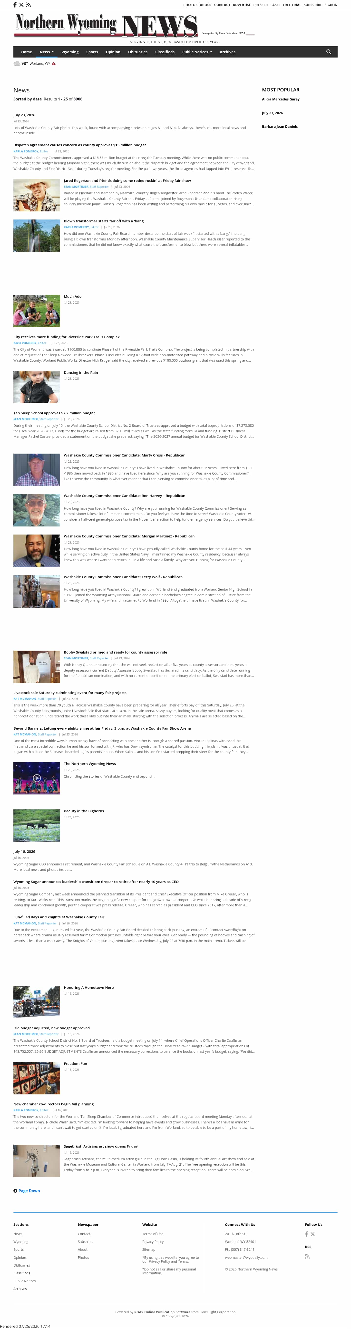 Latest website image capture