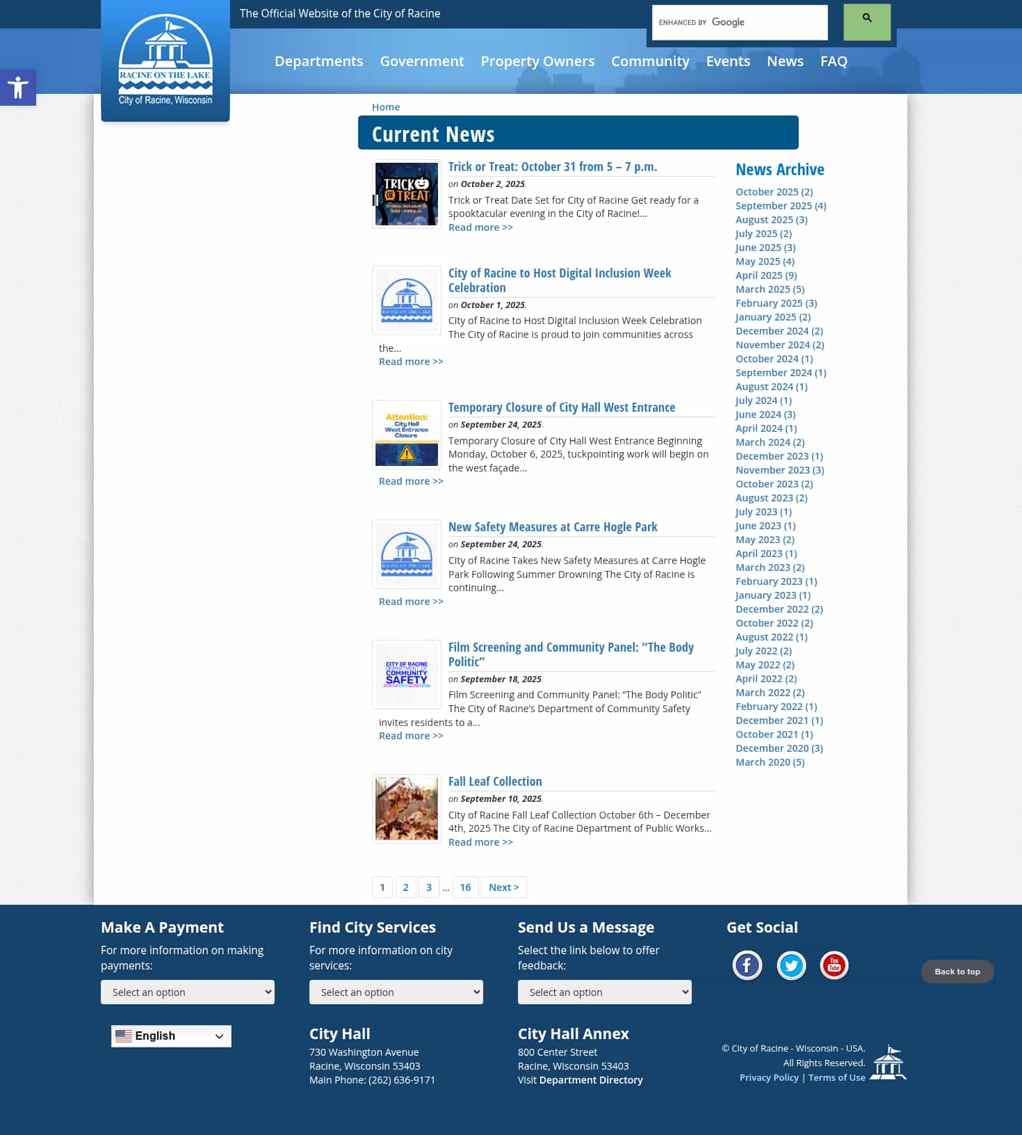 Latest website image capture