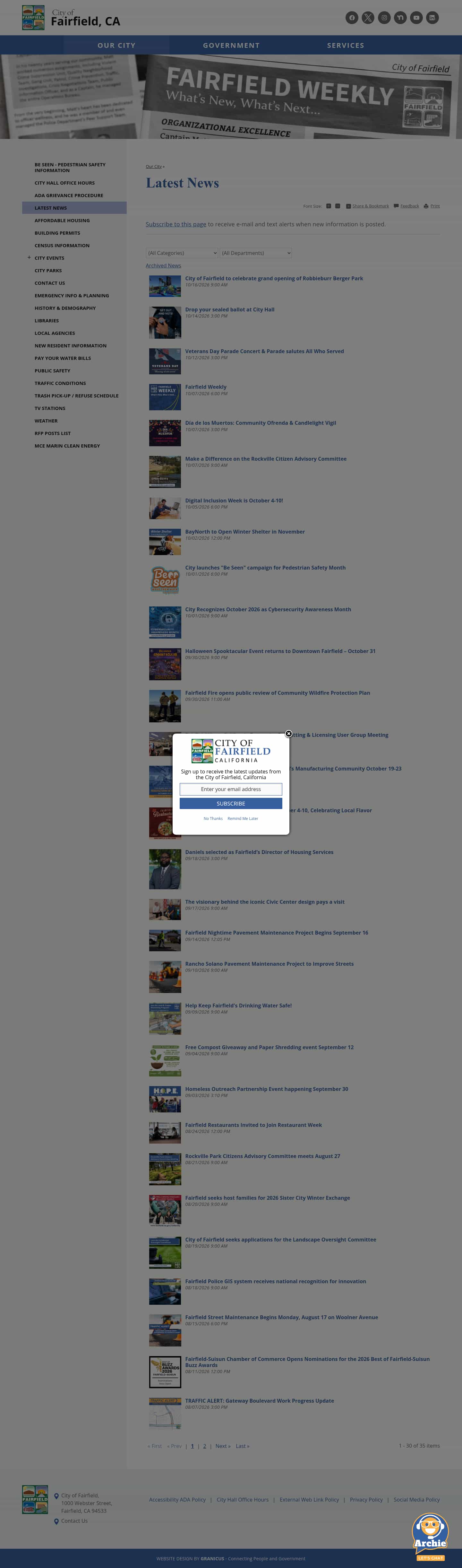 Latest website image capture