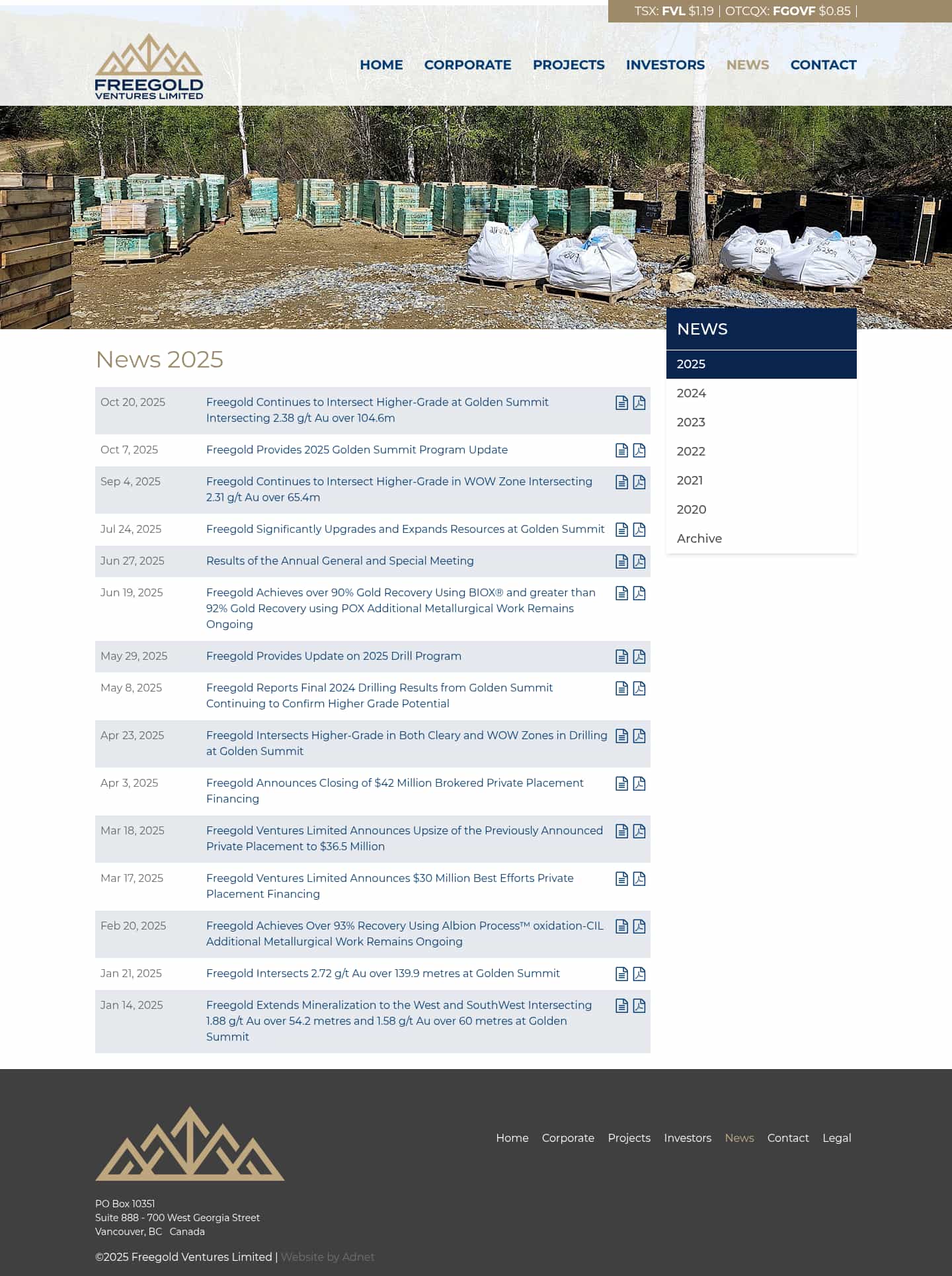 Latest website image capture