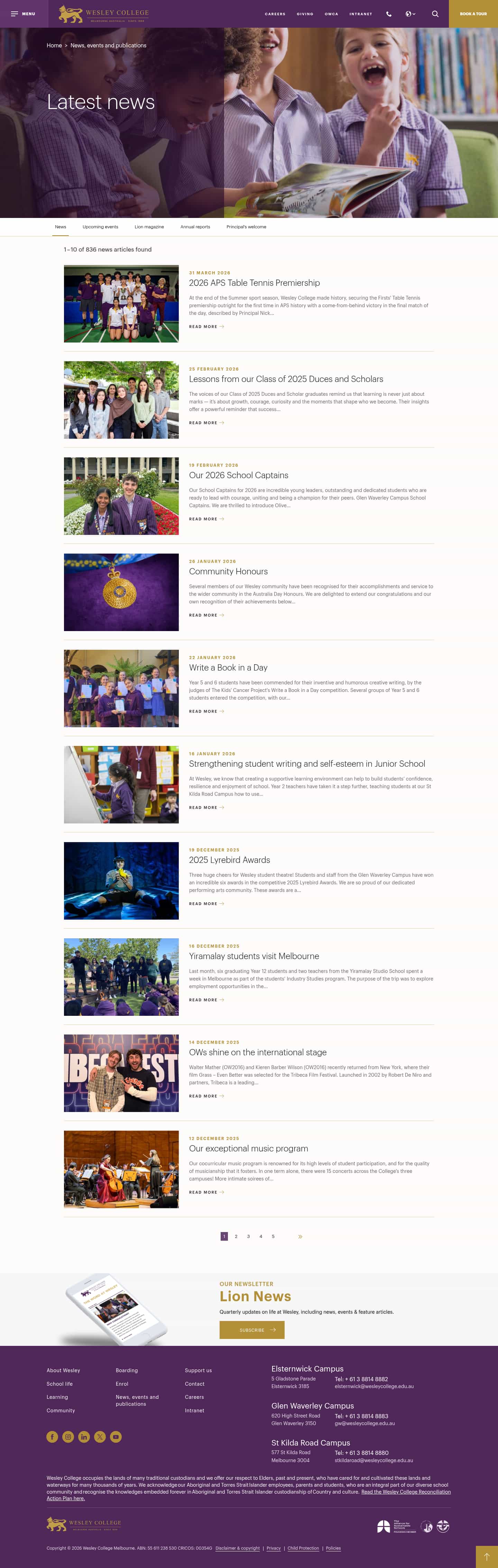 Latest website image capture