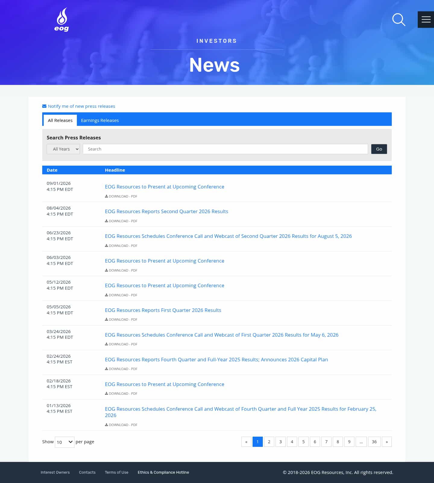 Latest website image capture