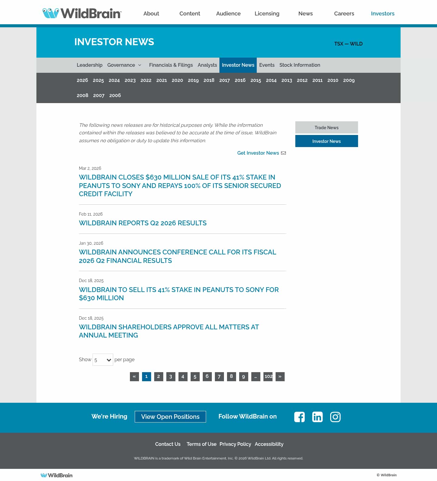 Latest website image capture