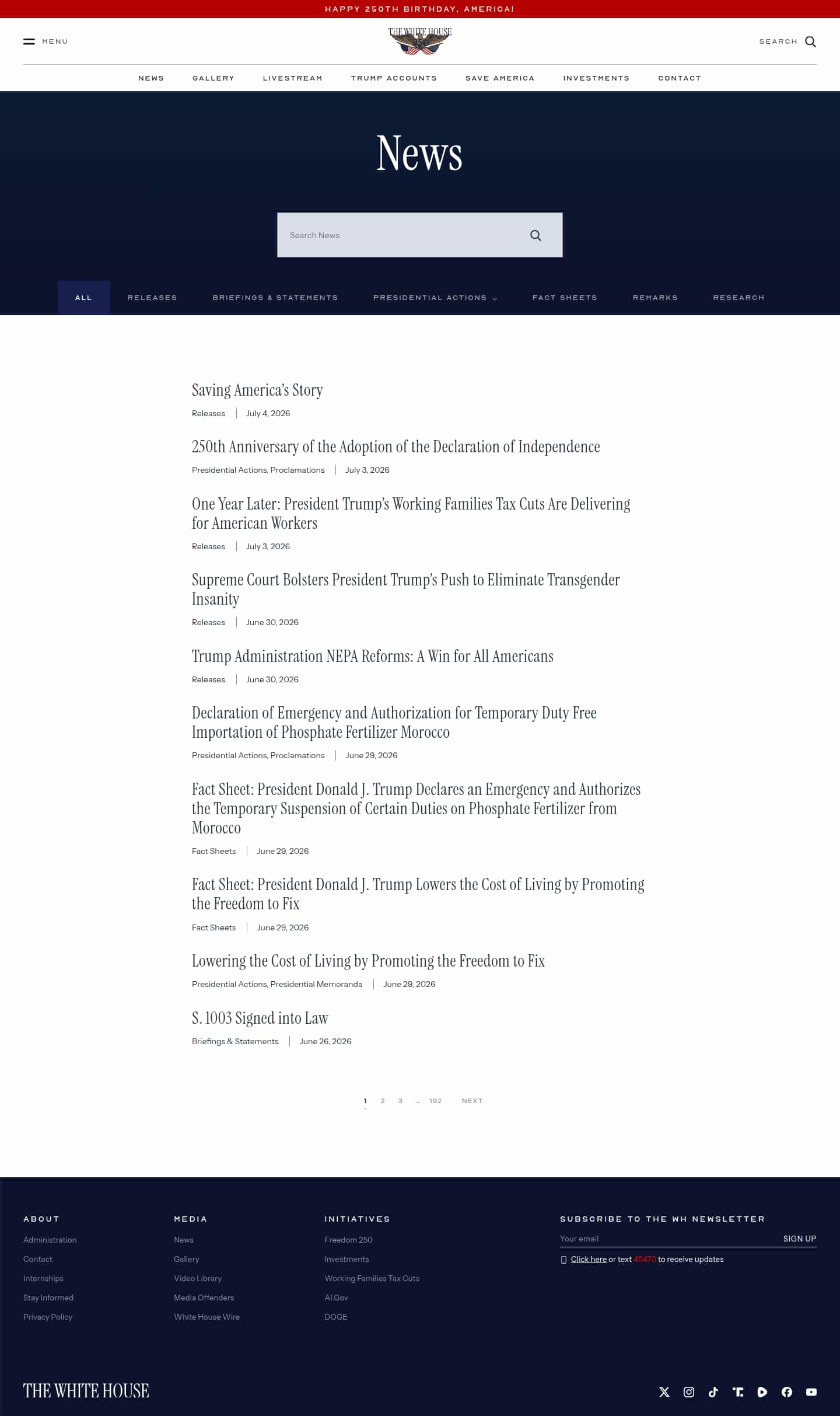 Latest website image capture