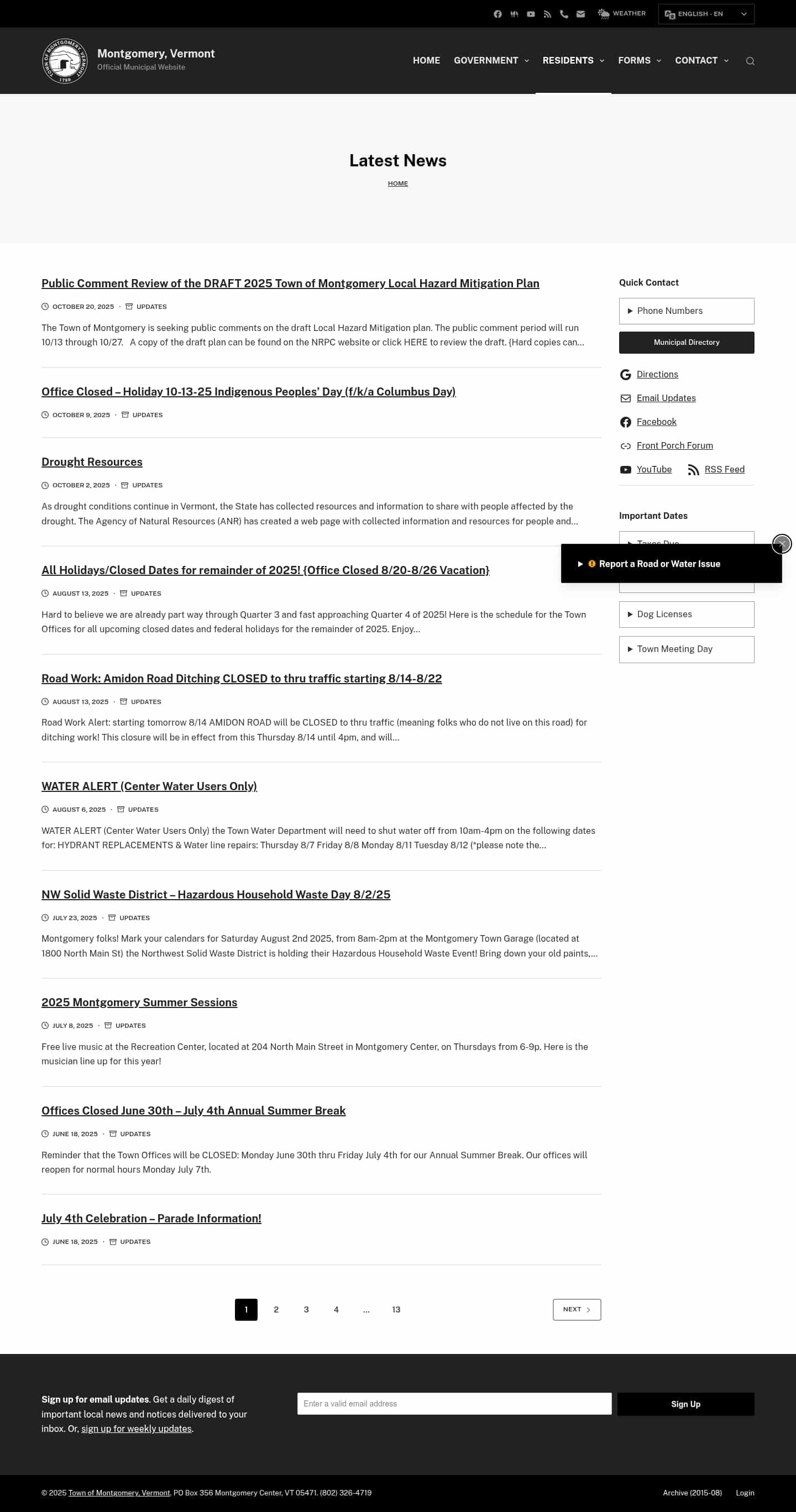 Latest website image capture