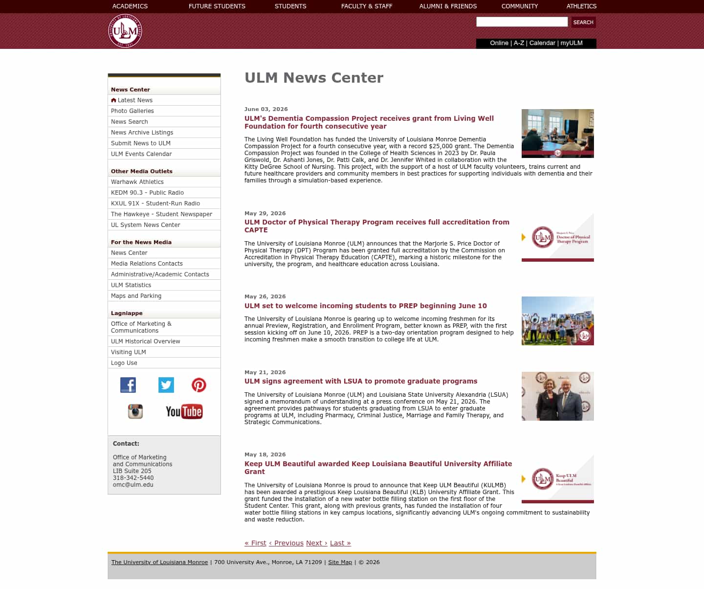 Latest website image capture