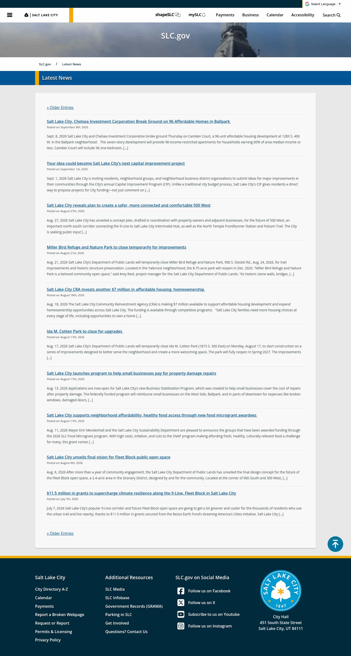 Latest website image capture