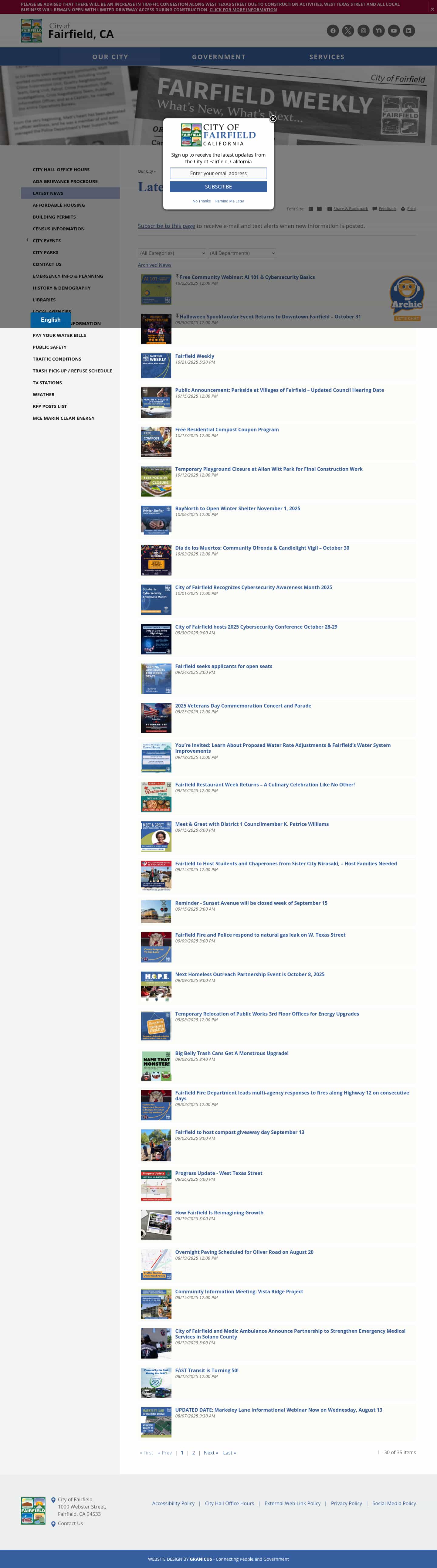 Latest website image capture