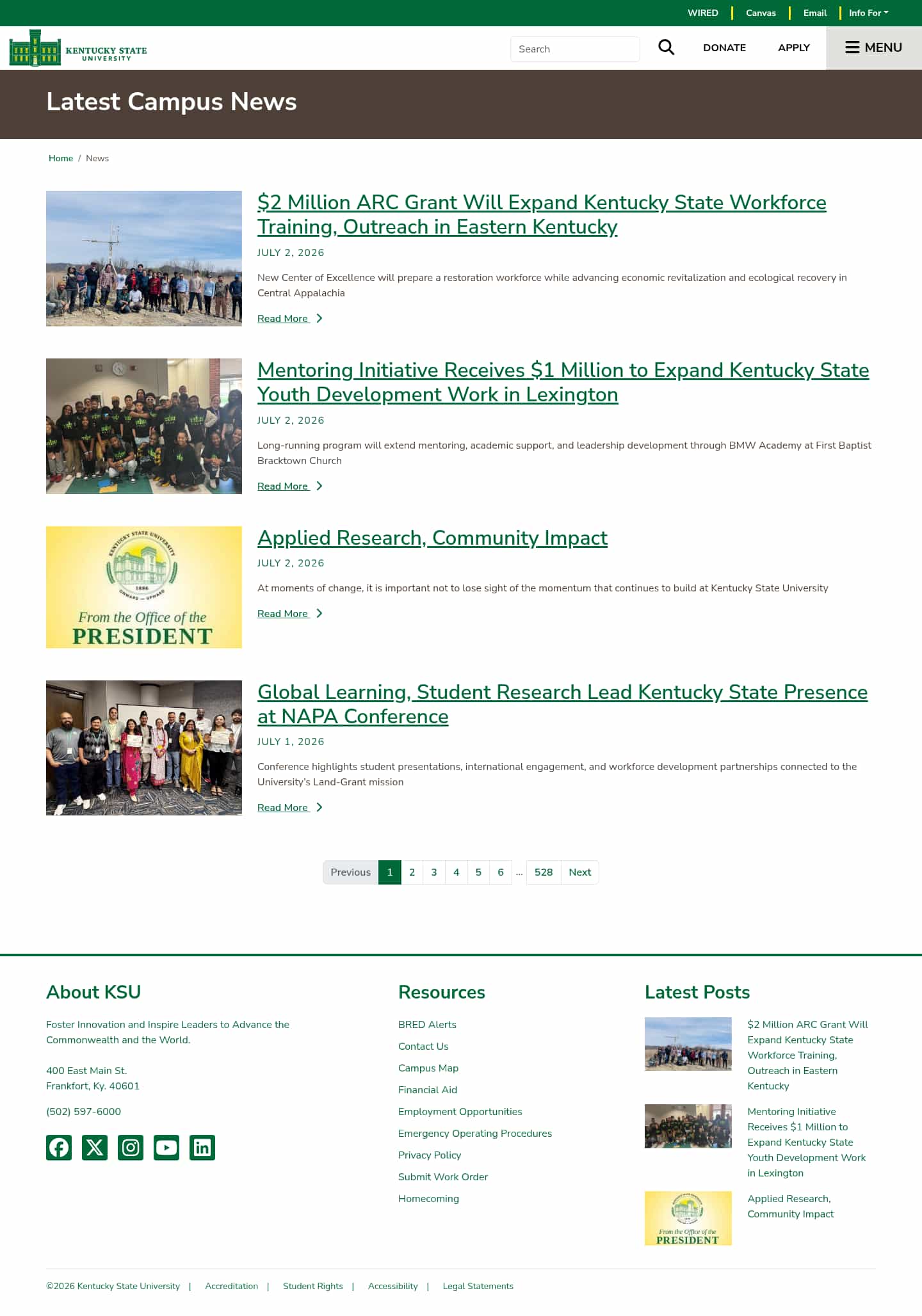 Latest website image capture