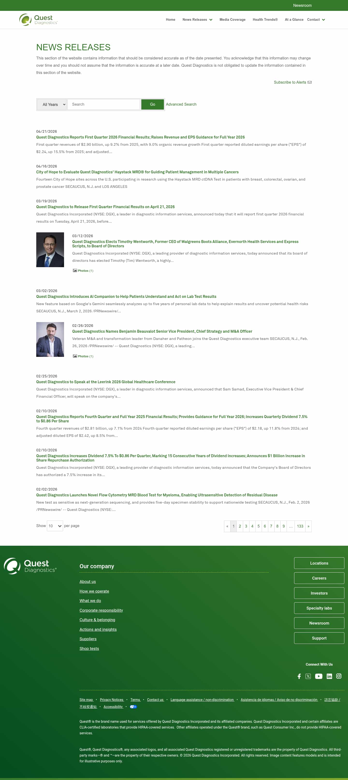 Latest website image capture