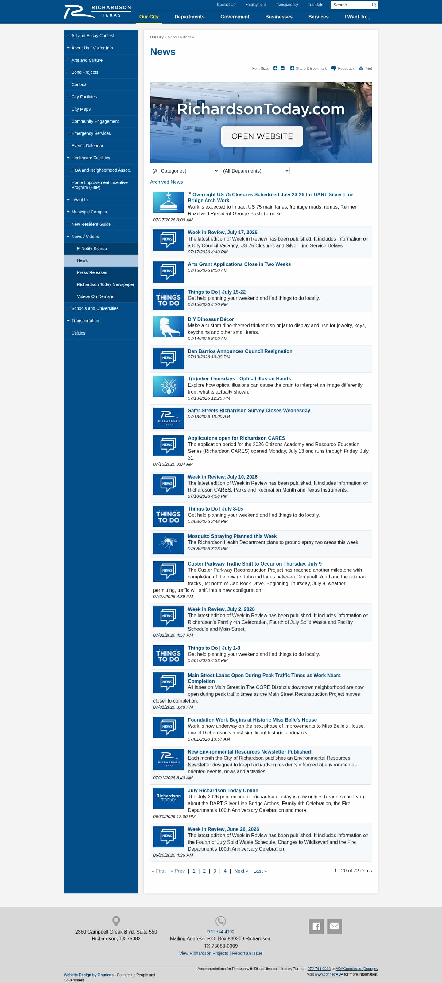 Latest website image capture