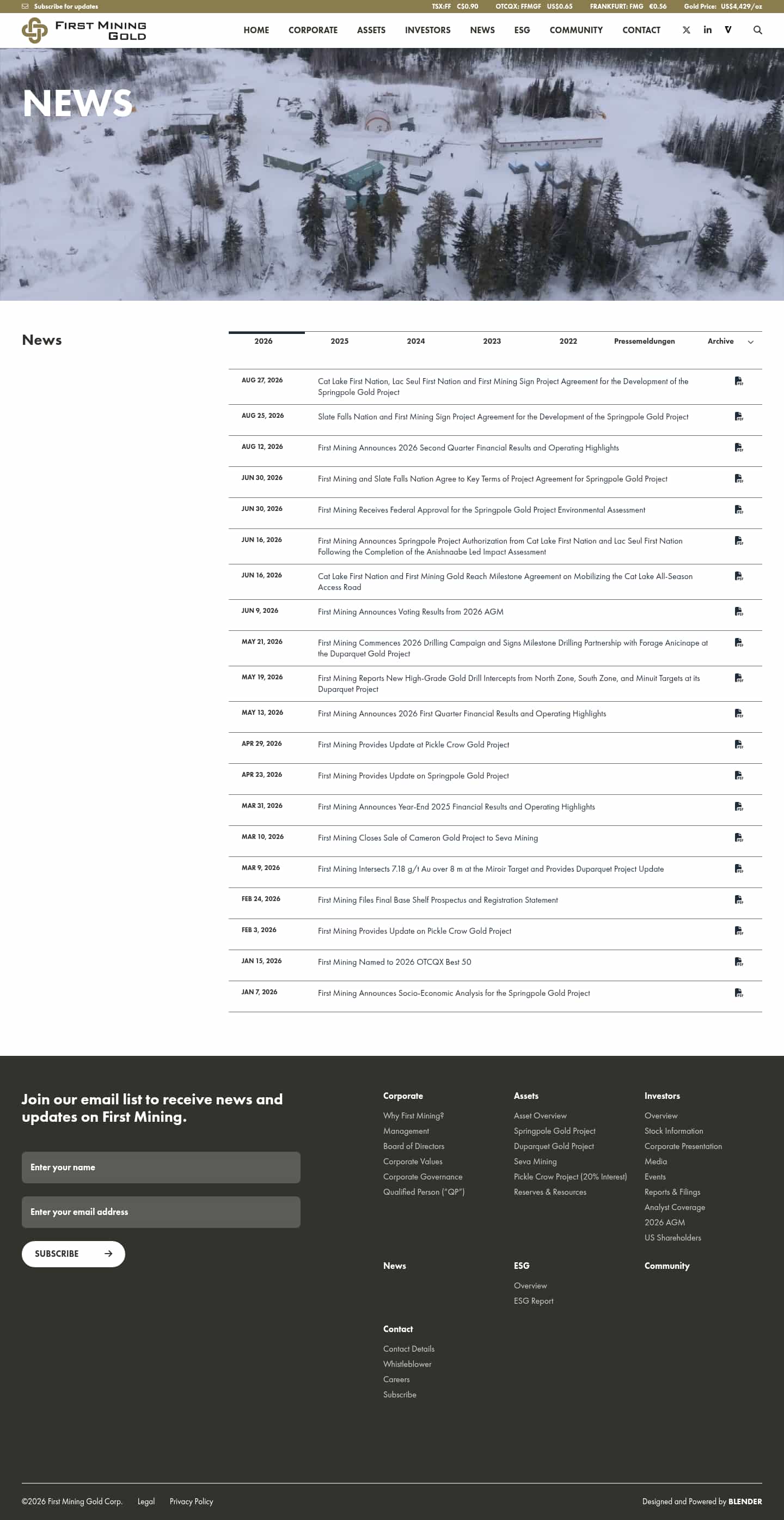 Latest website image capture