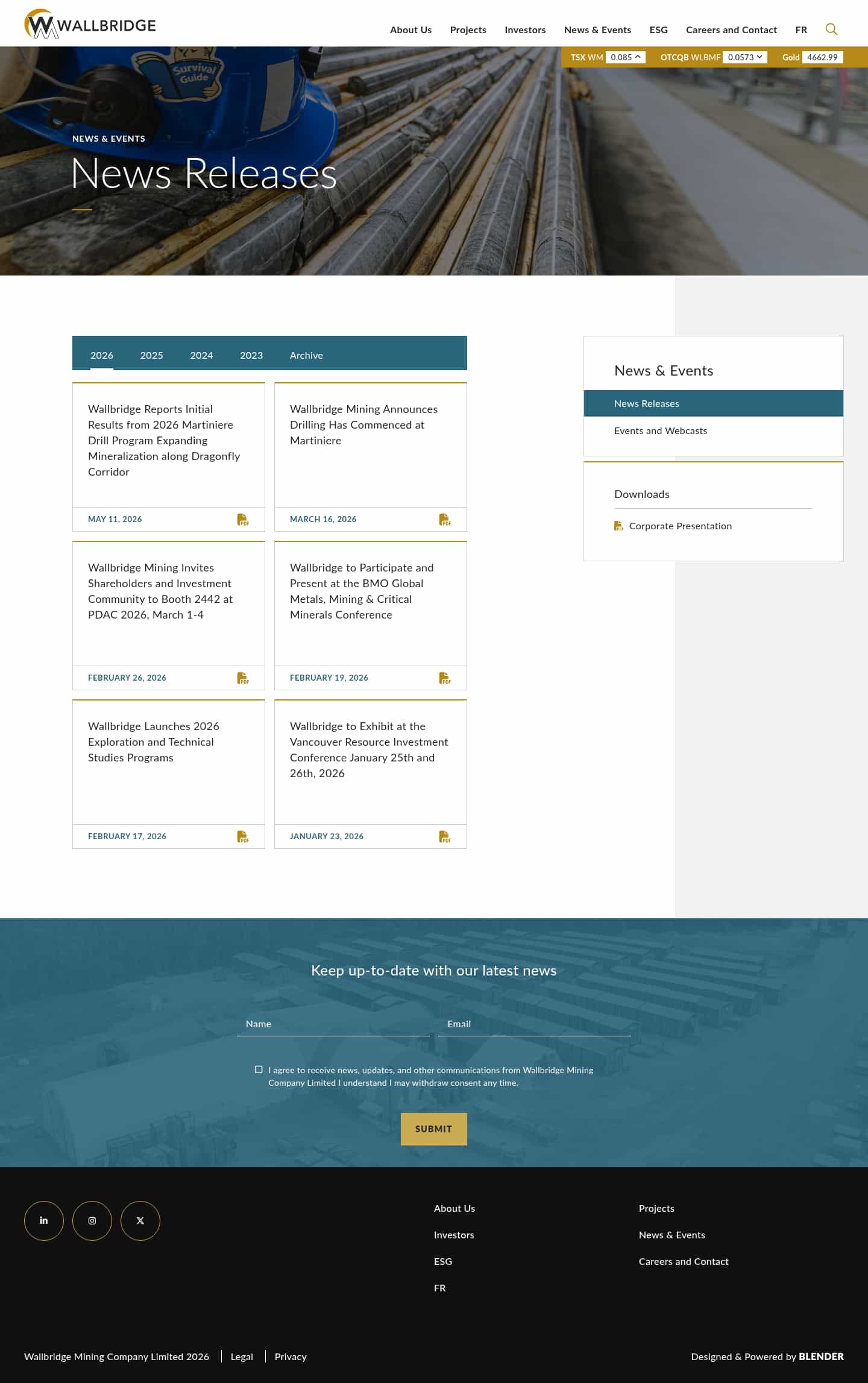 Latest website image capture