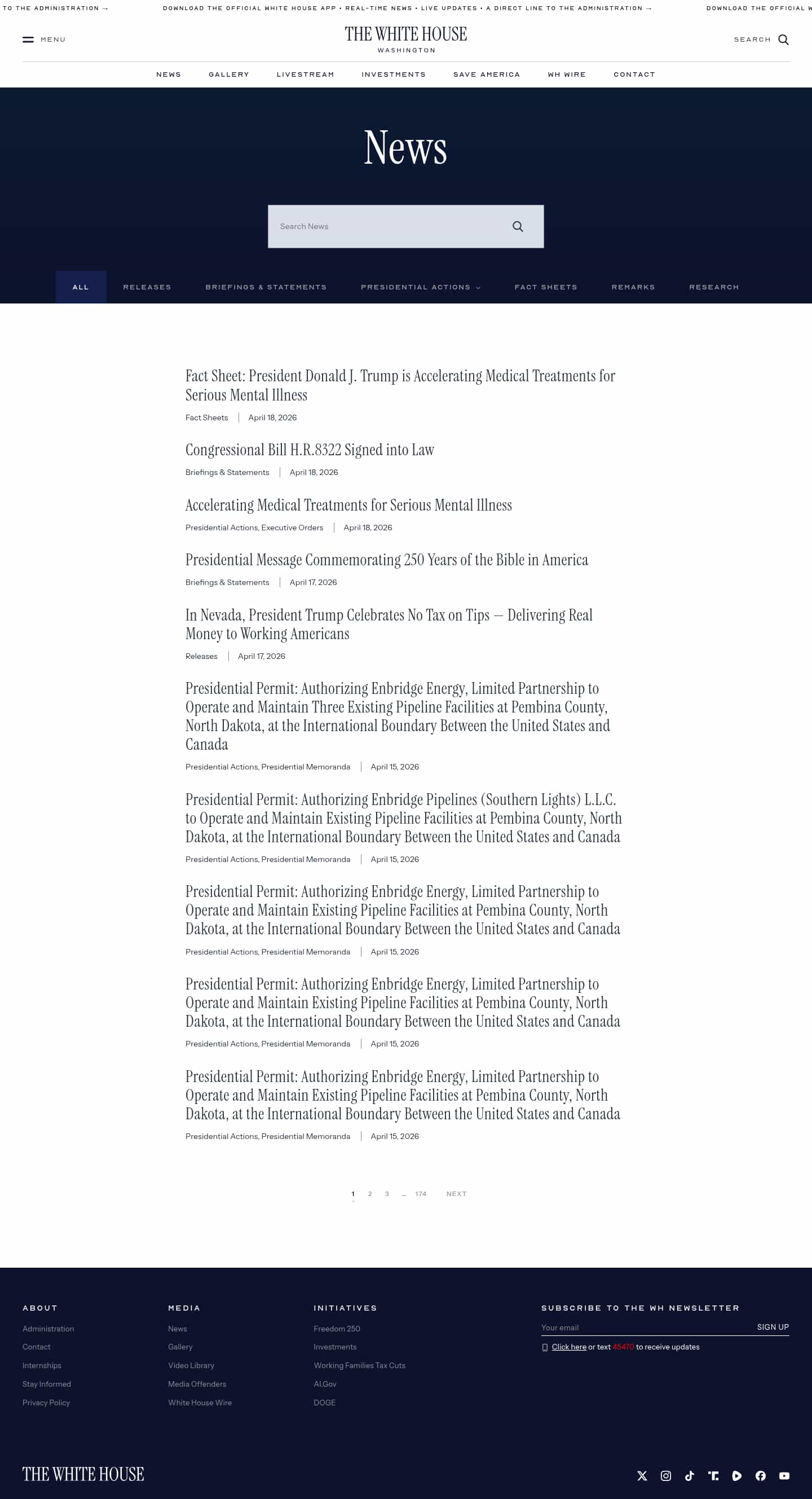 Latest website image capture