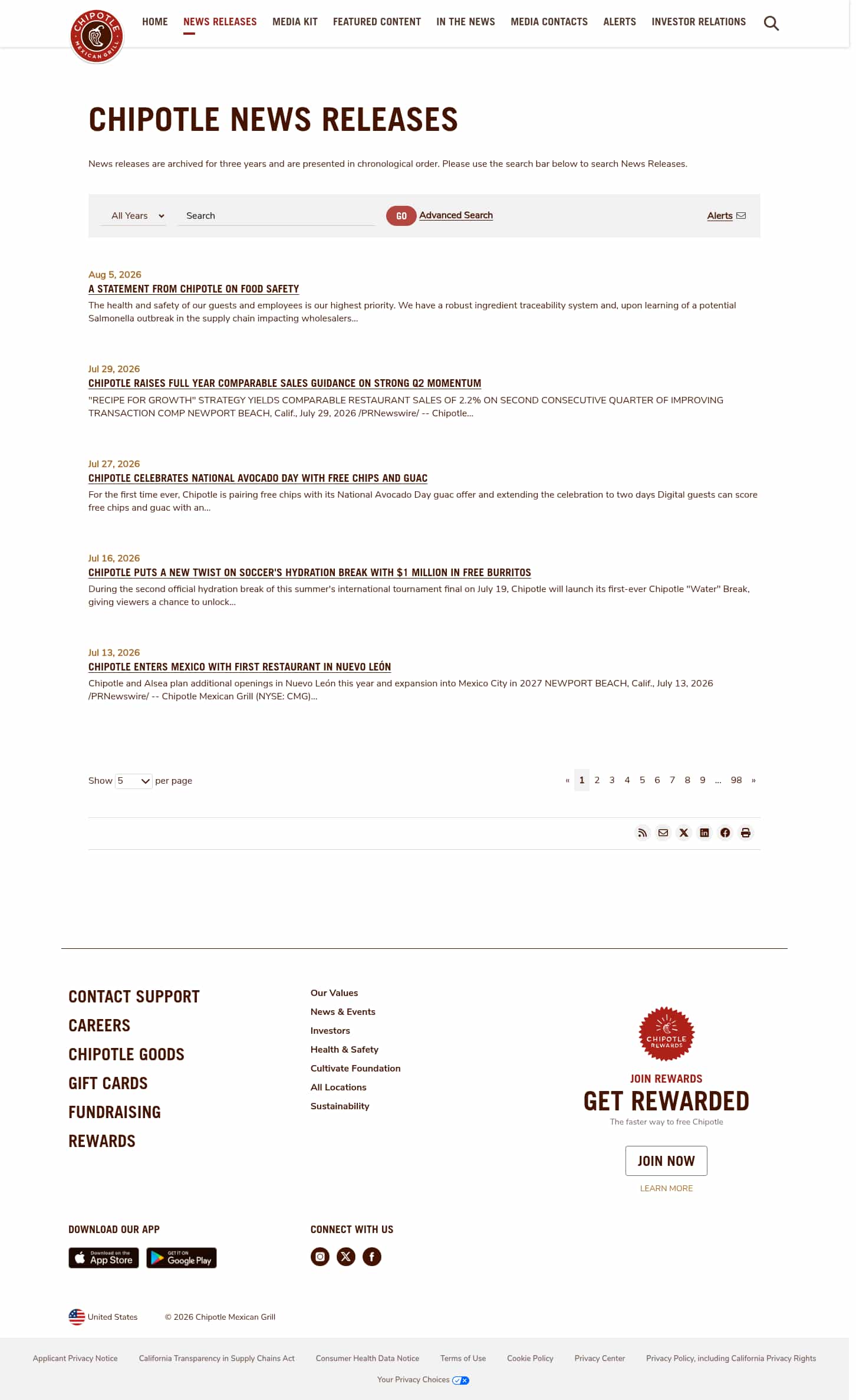 Latest website image capture