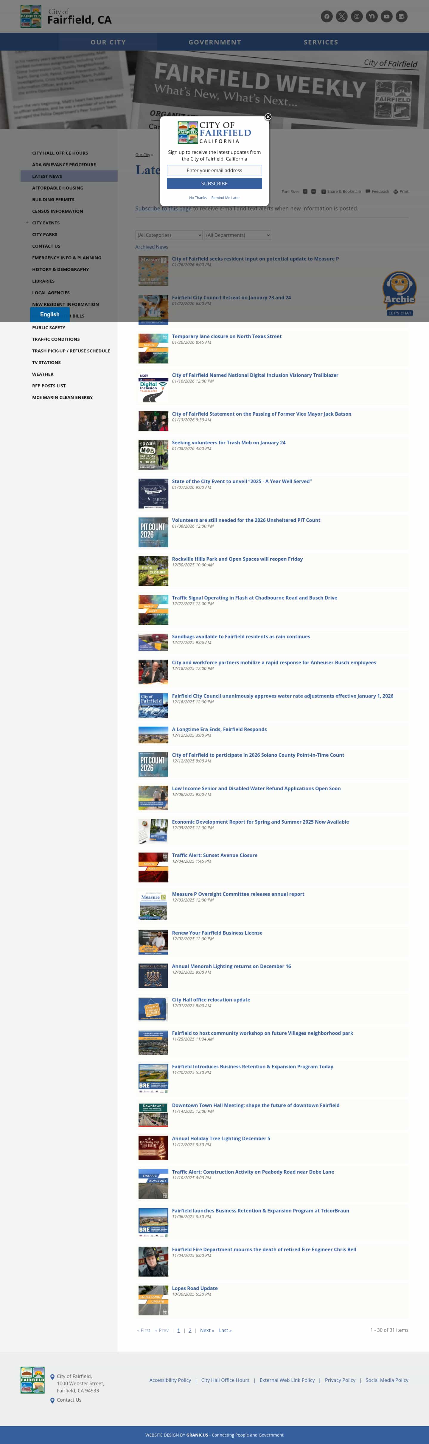 Latest website image capture