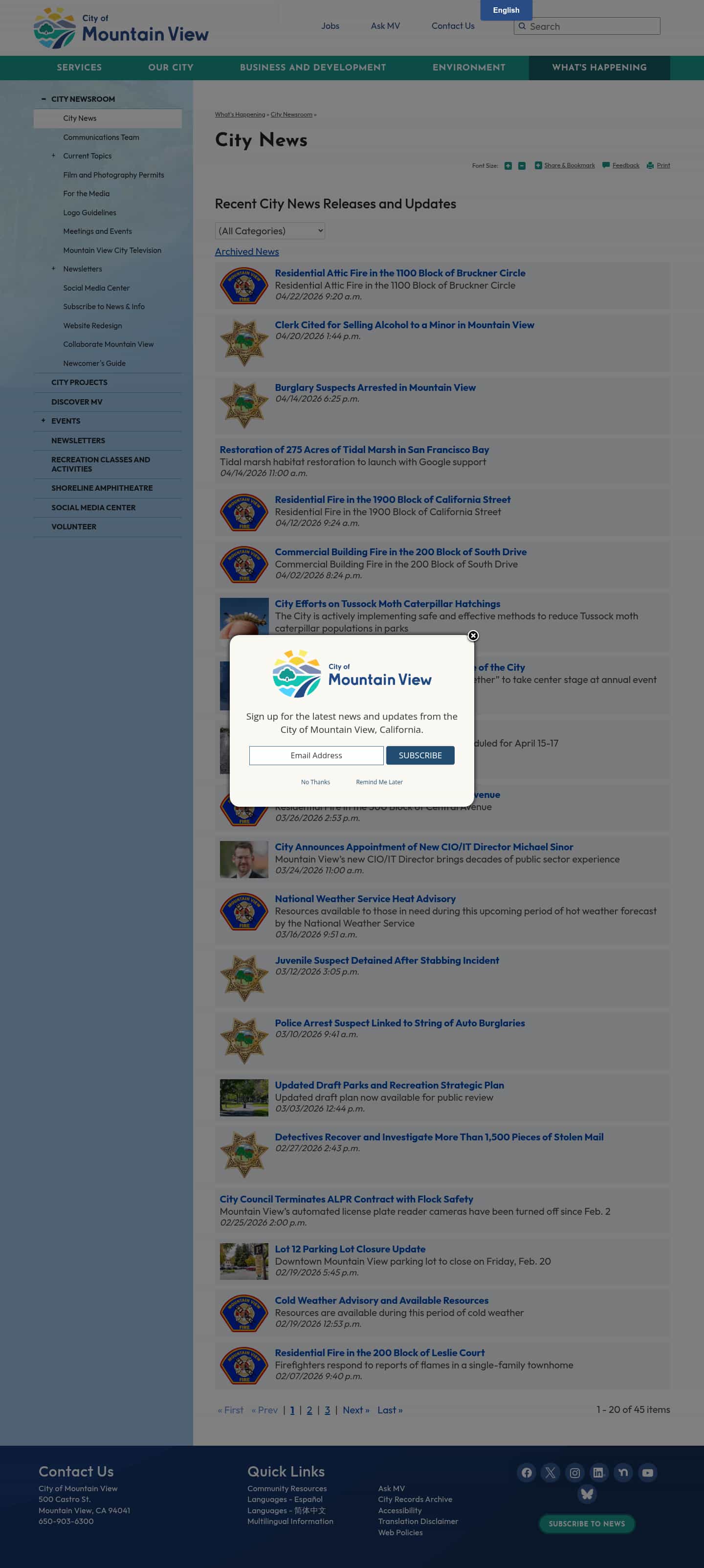 Latest website image capture