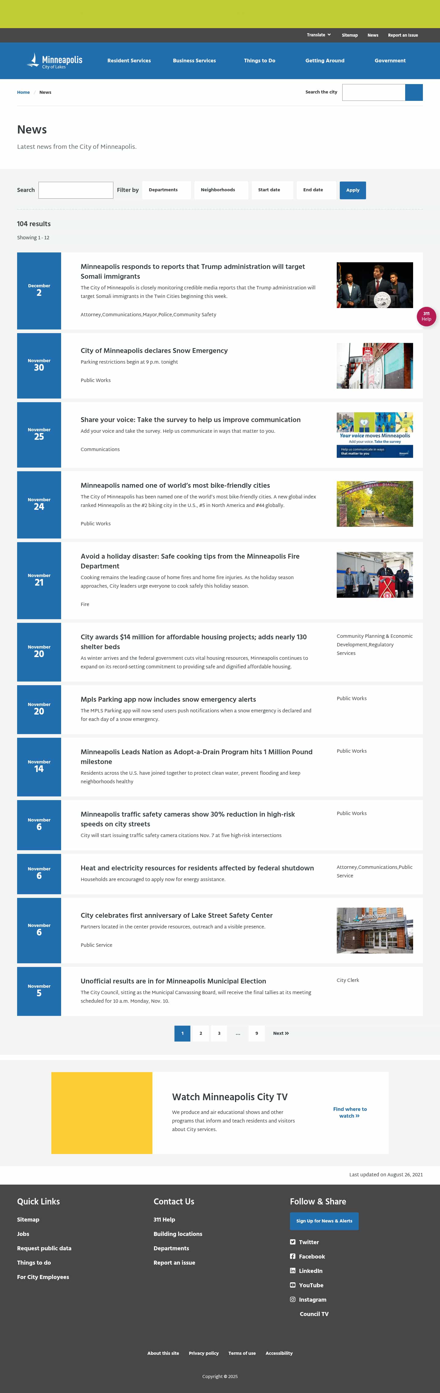 Latest website image capture