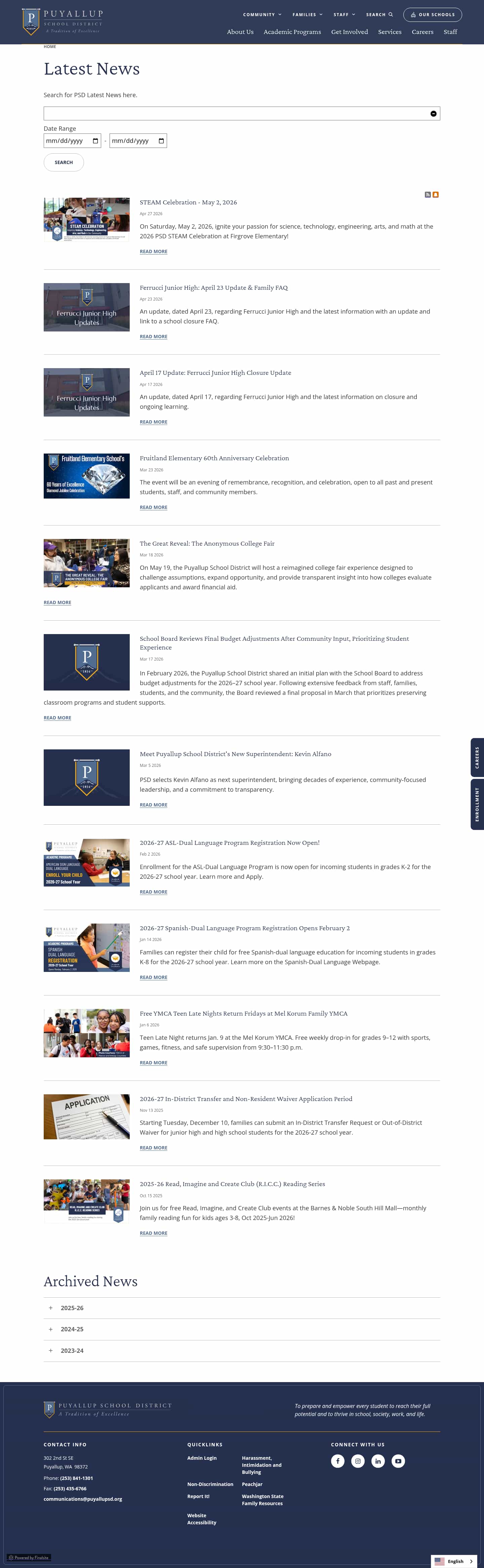 Latest website image capture