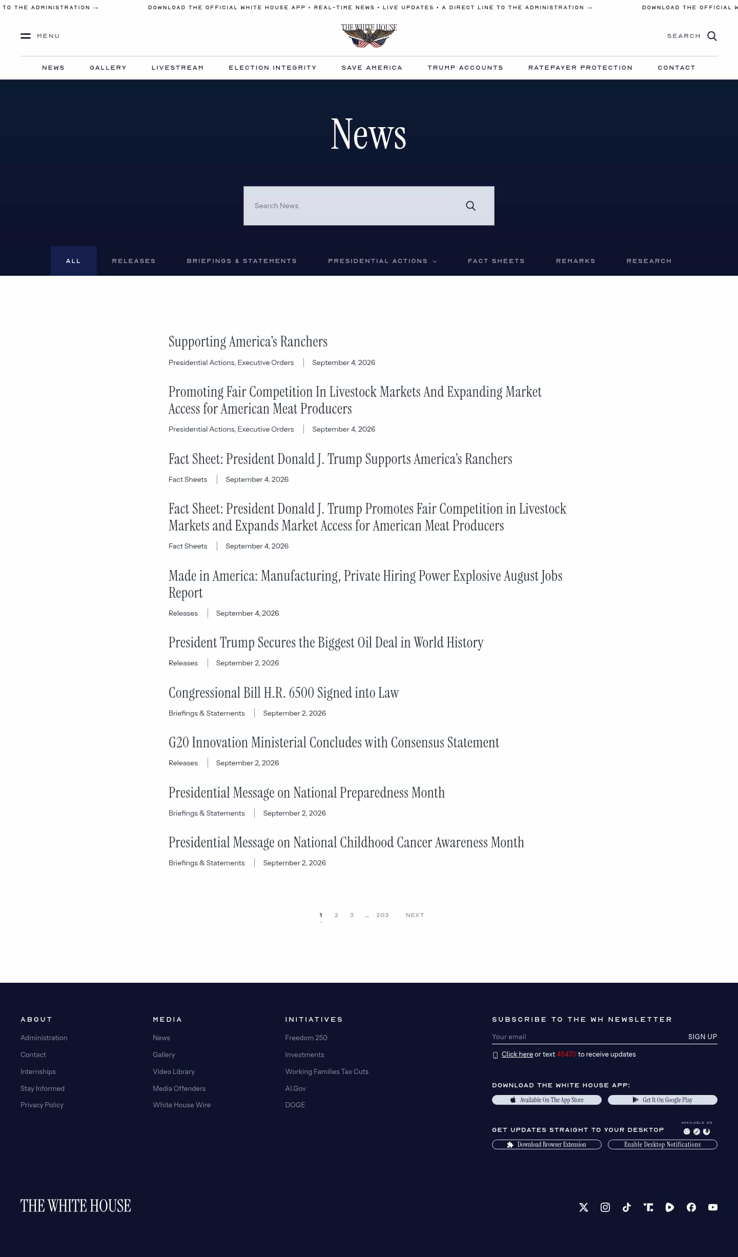 Latest website image capture