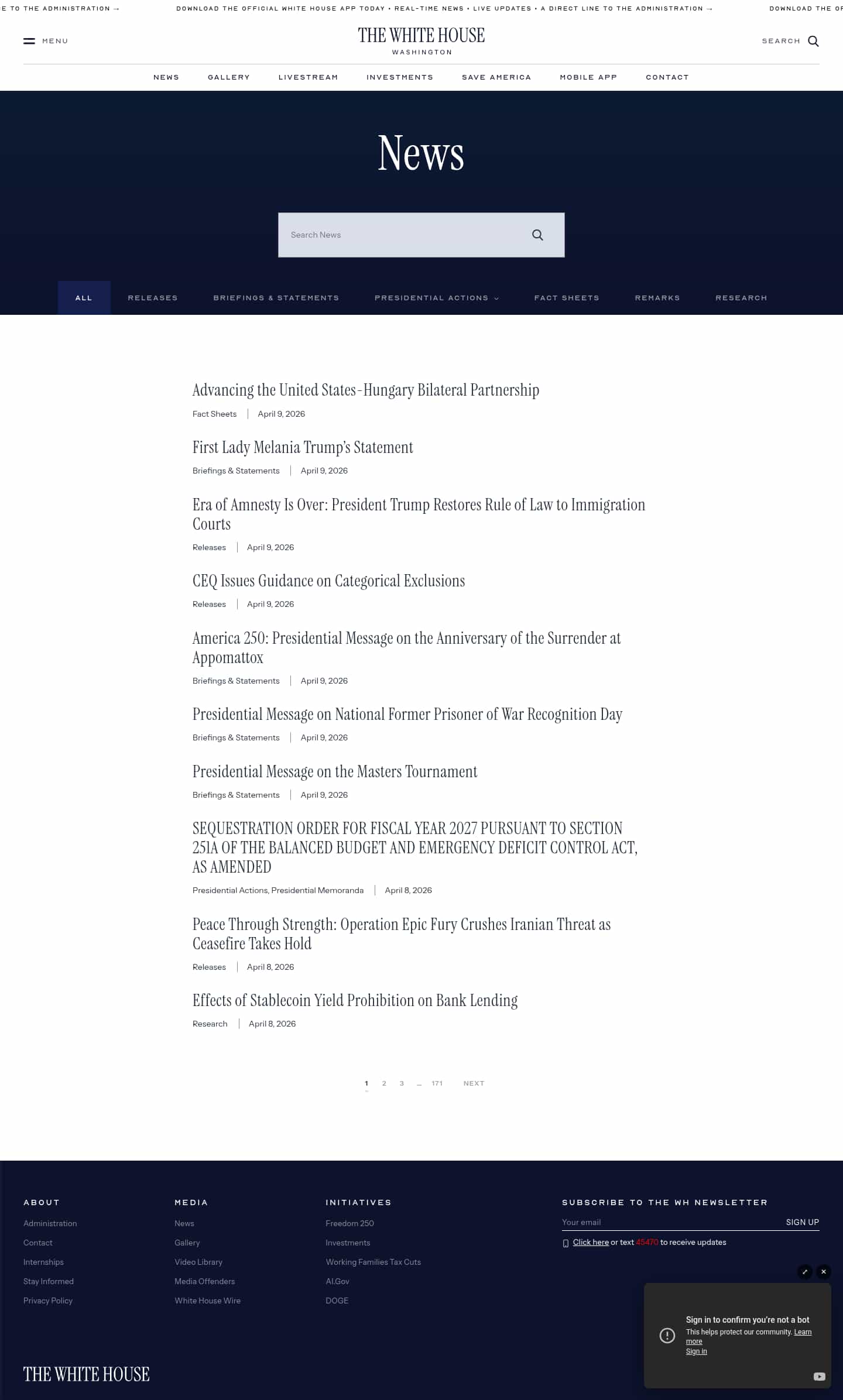 Latest website image capture