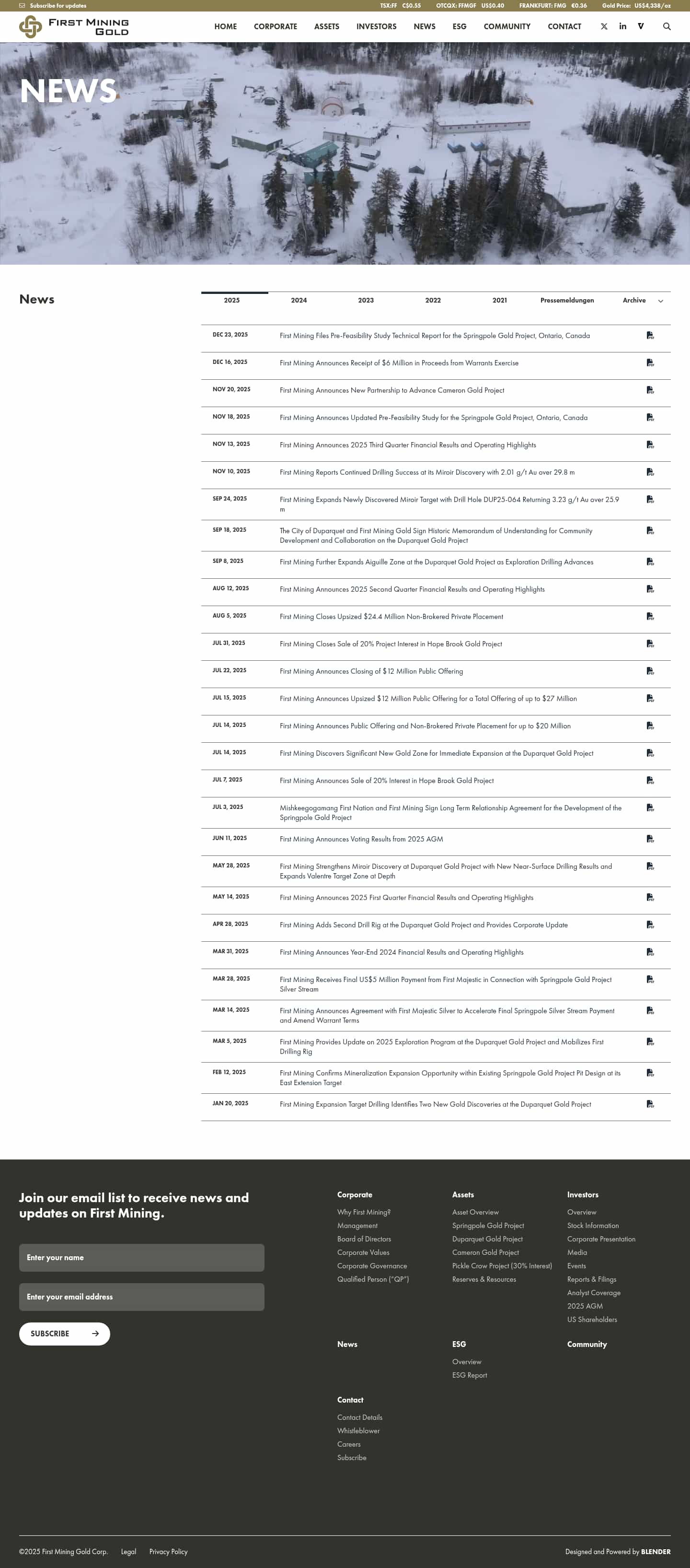 Latest website image capture