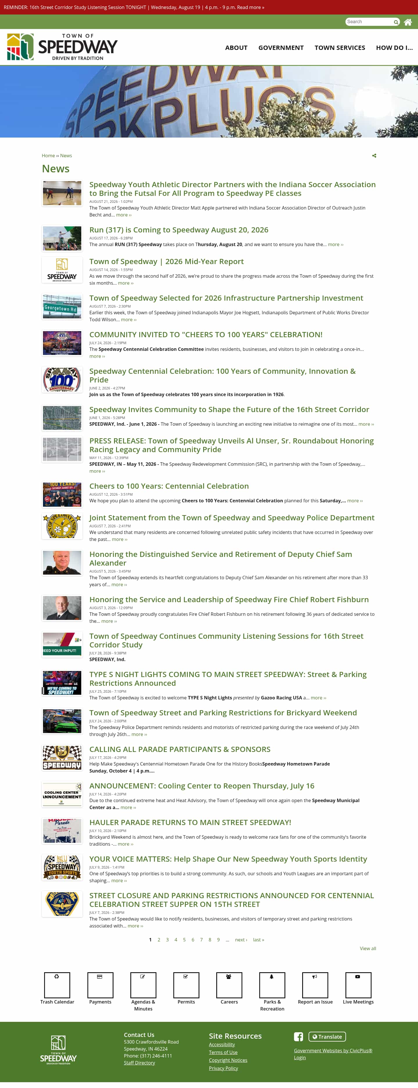 Latest website image capture