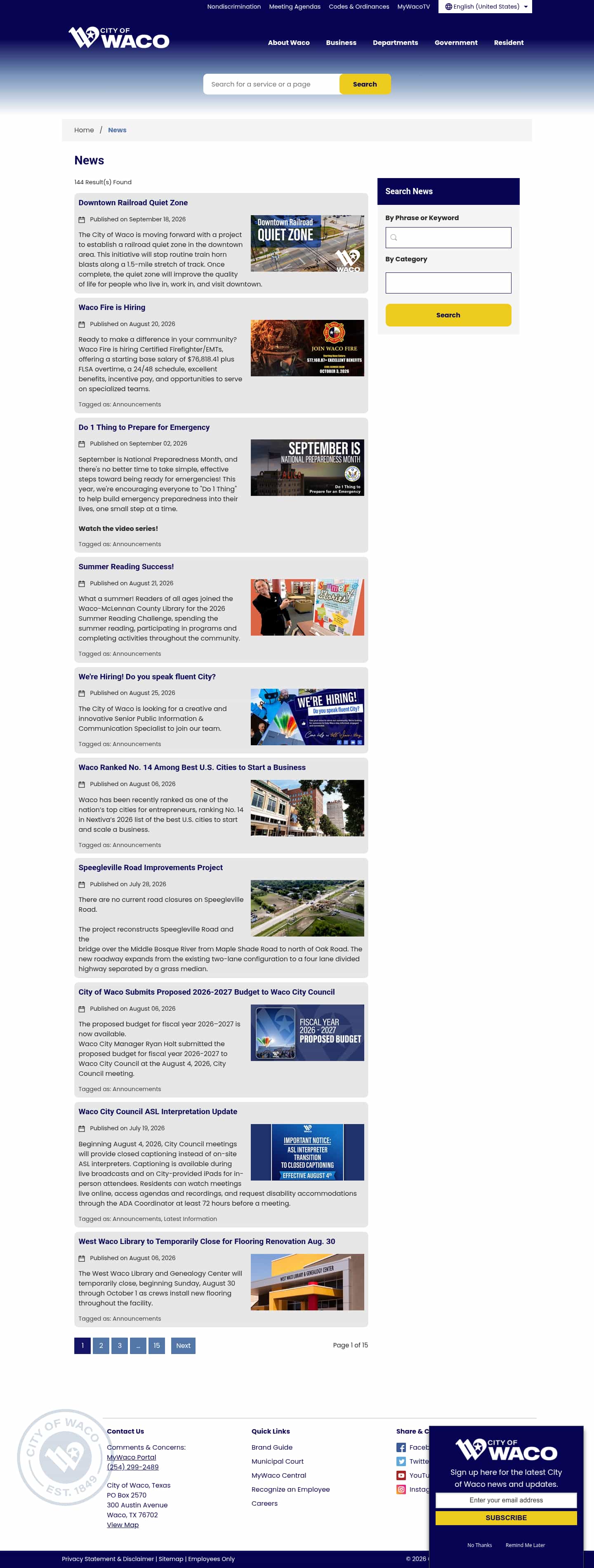 Latest website image capture