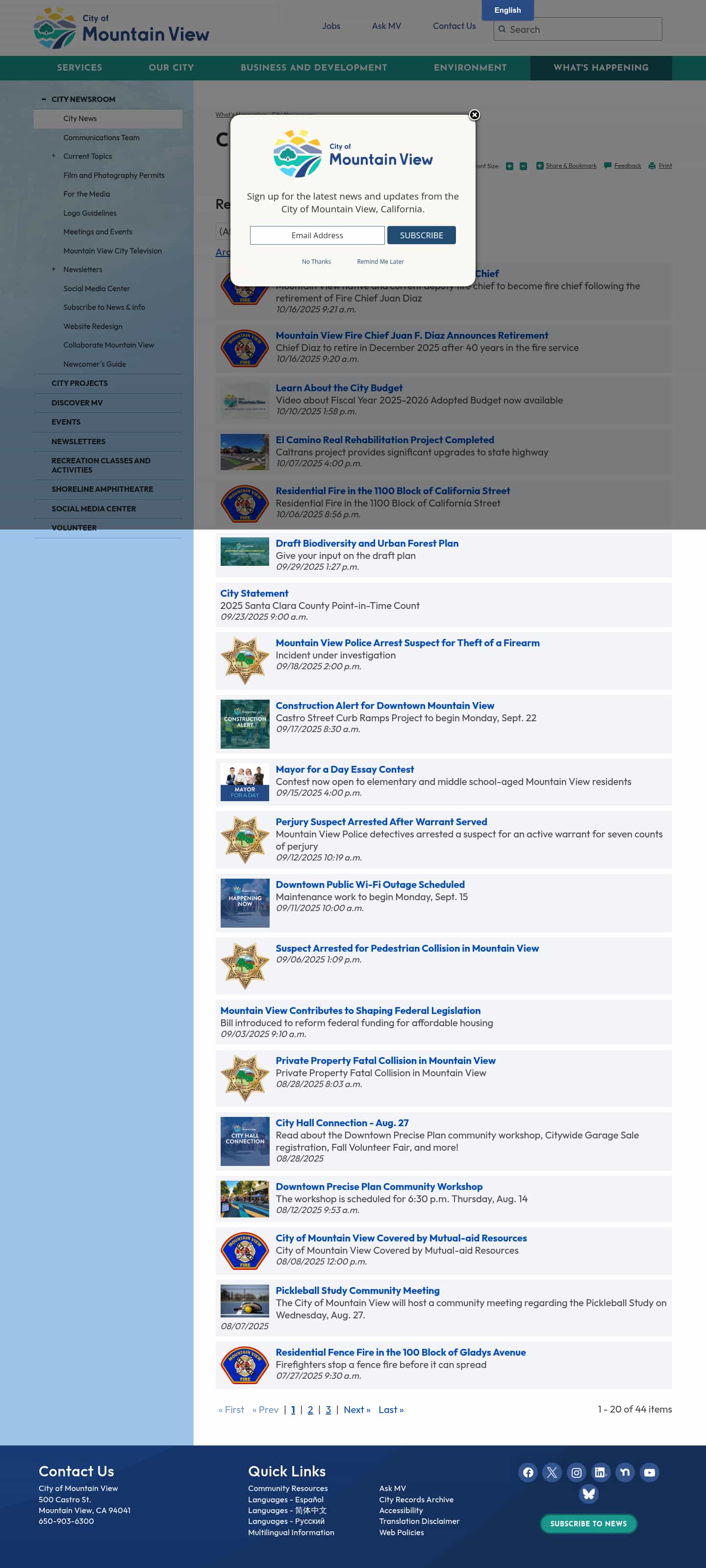 Latest website image capture