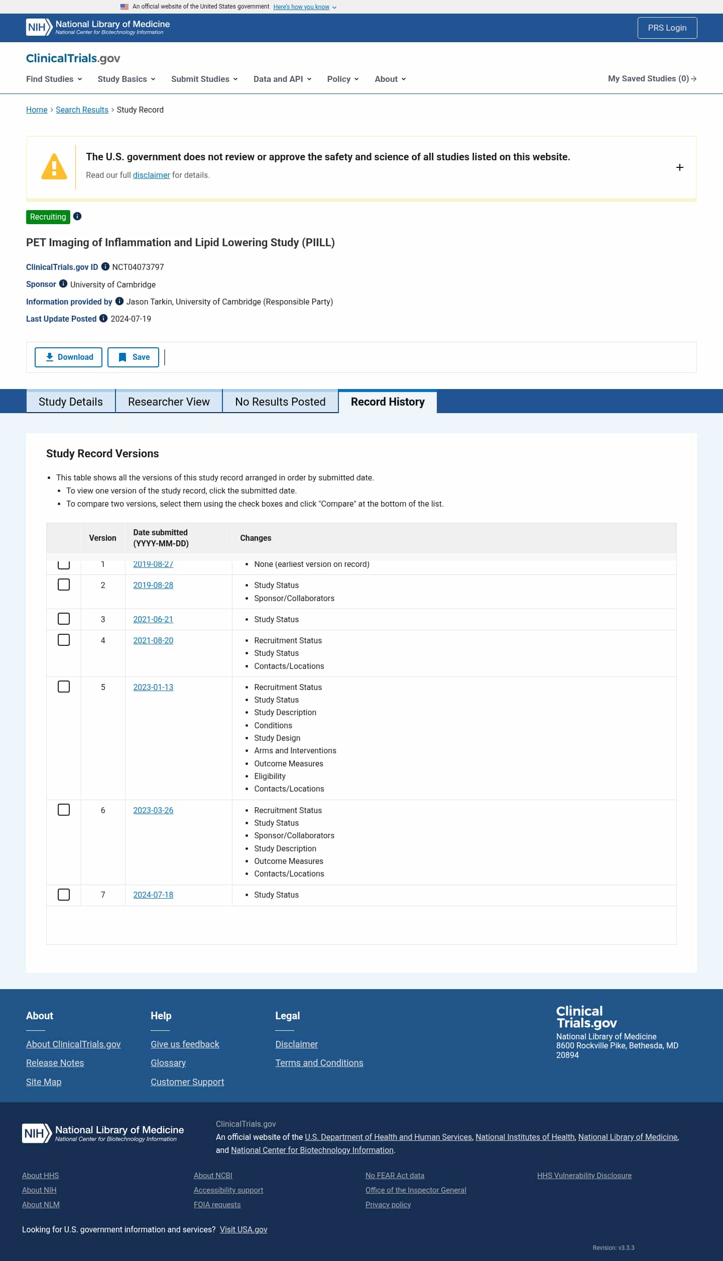 Latest website image capture