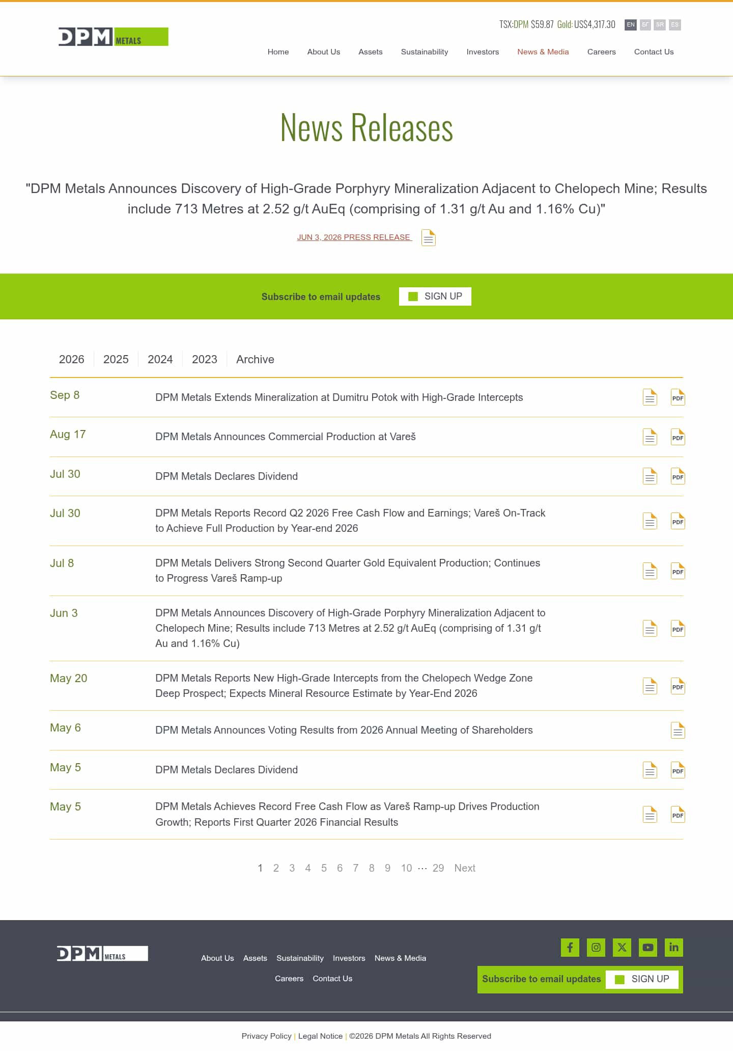 Latest website image capture