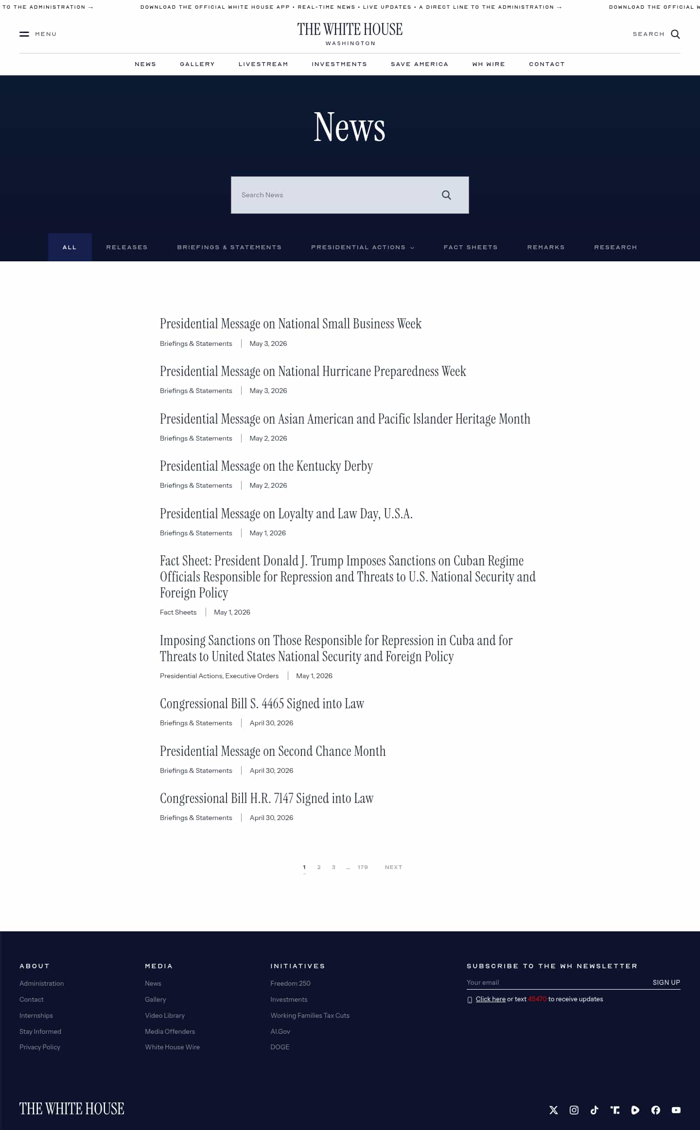 Latest website image capture