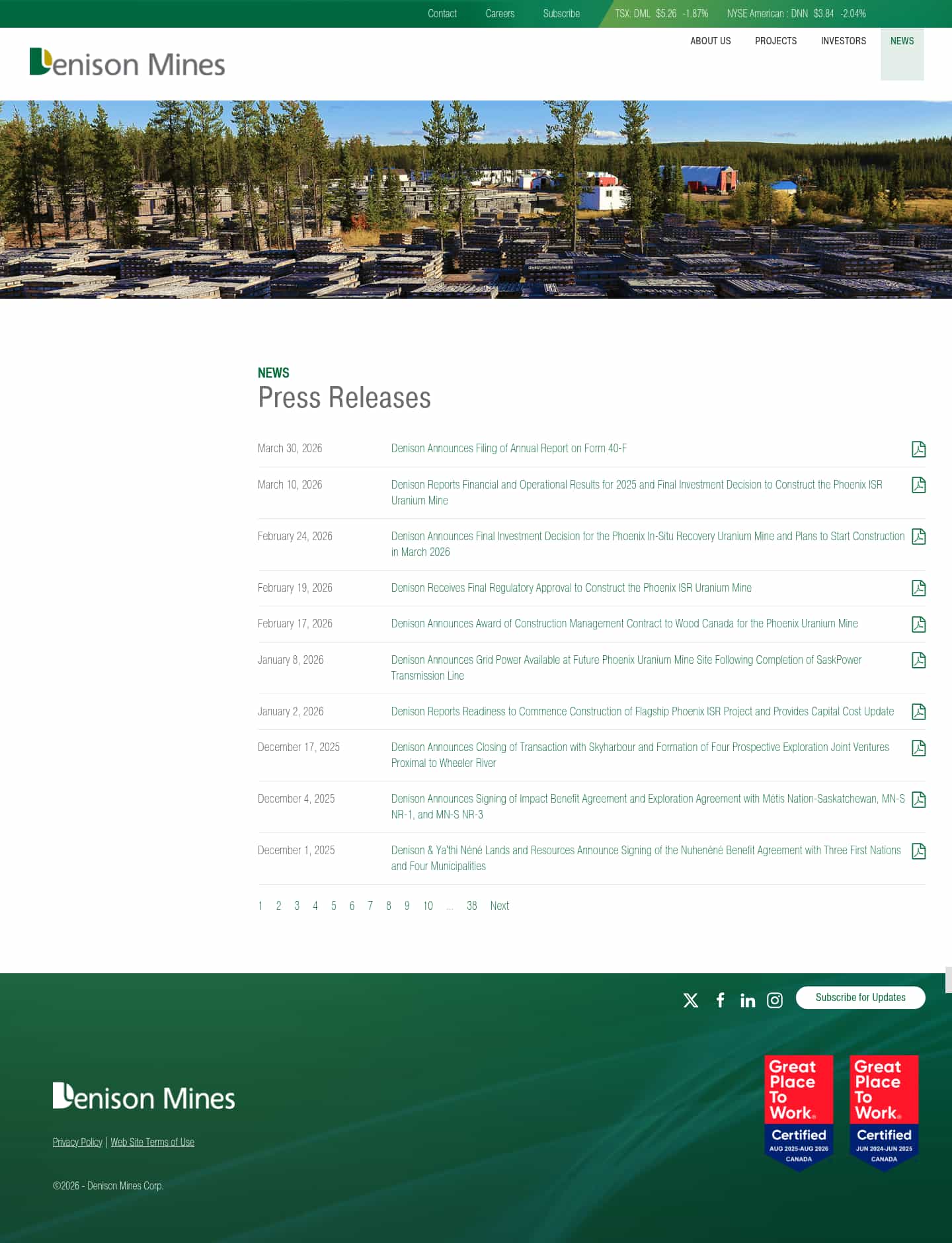 Latest website image capture