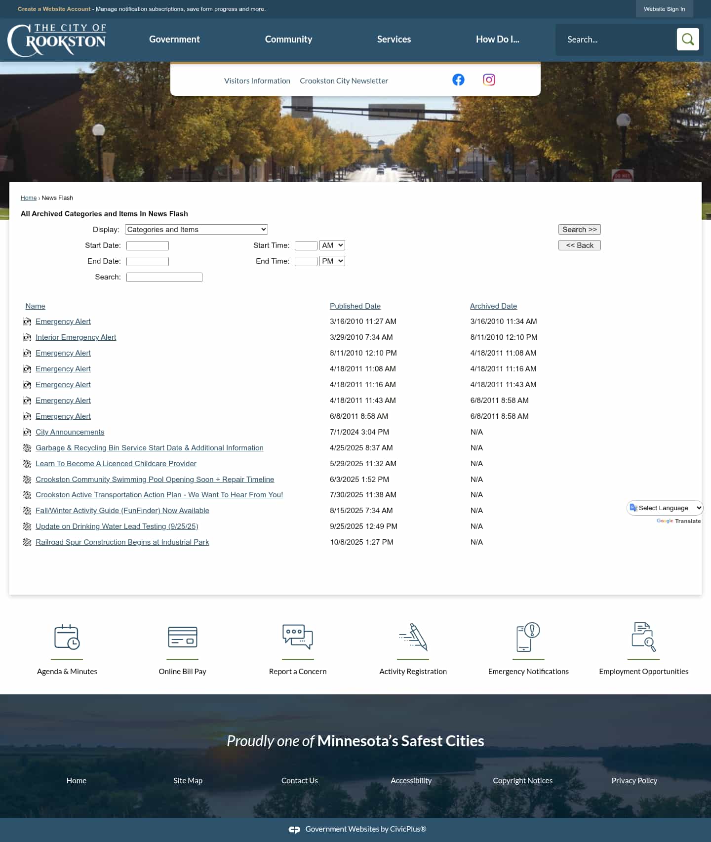Latest website image capture