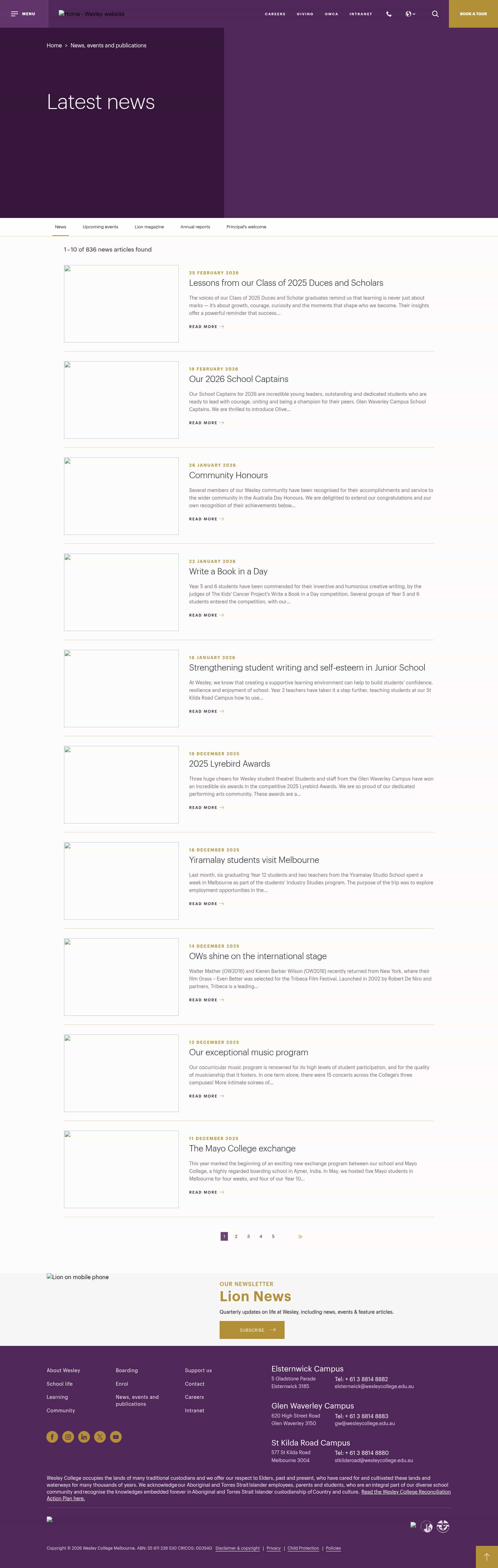 Latest website image capture